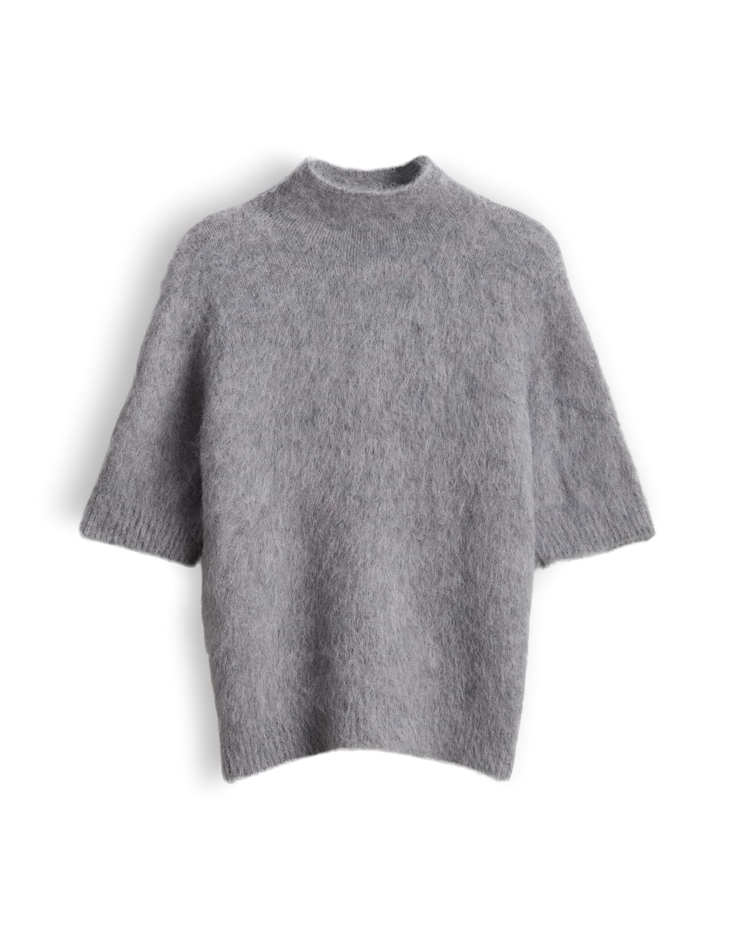 someday Kurzarmpullover Tuomina aus weichem Strick Strickbündchen für einen modernen, komfortablen Look