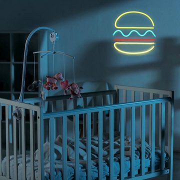 TWSOUL Dekolicht Hamburger Leuchtreklame, LED, Burger-Modellierung