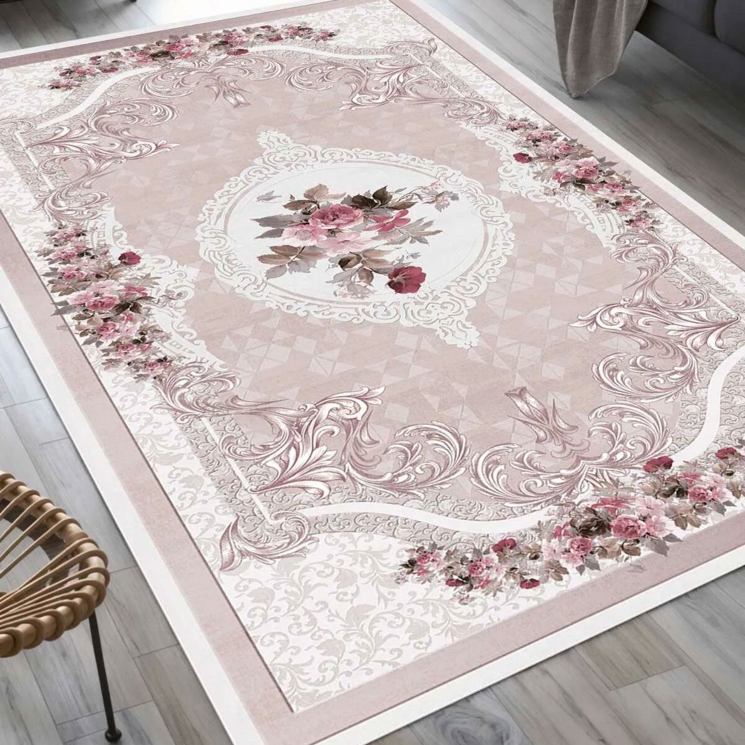 Jungengel Teppich Vintage Rose Teppichläufer Barock günstig online kaufen