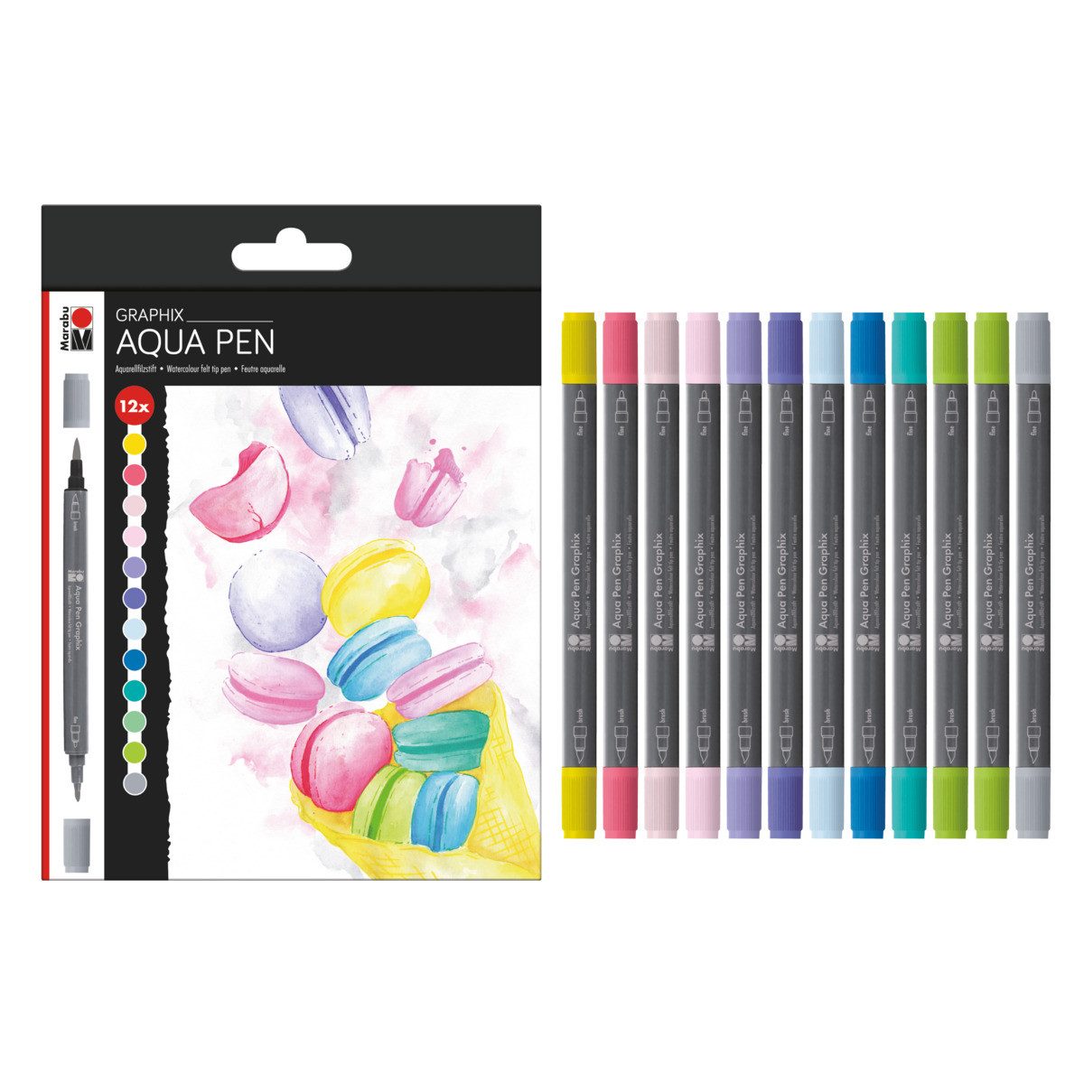 Marabu Pinselstift Marabu Aqua Pen Graphix Ice Ice Baby 12 Teile