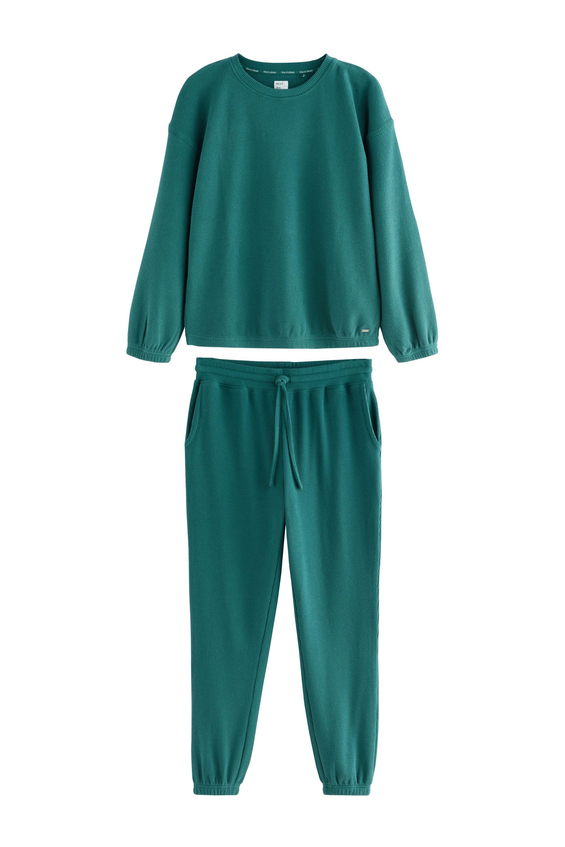 Next Pyjama Kuschliger Langarm-Schlafanzug mit Waffelstruktur (2 tlg) günstig online kaufen