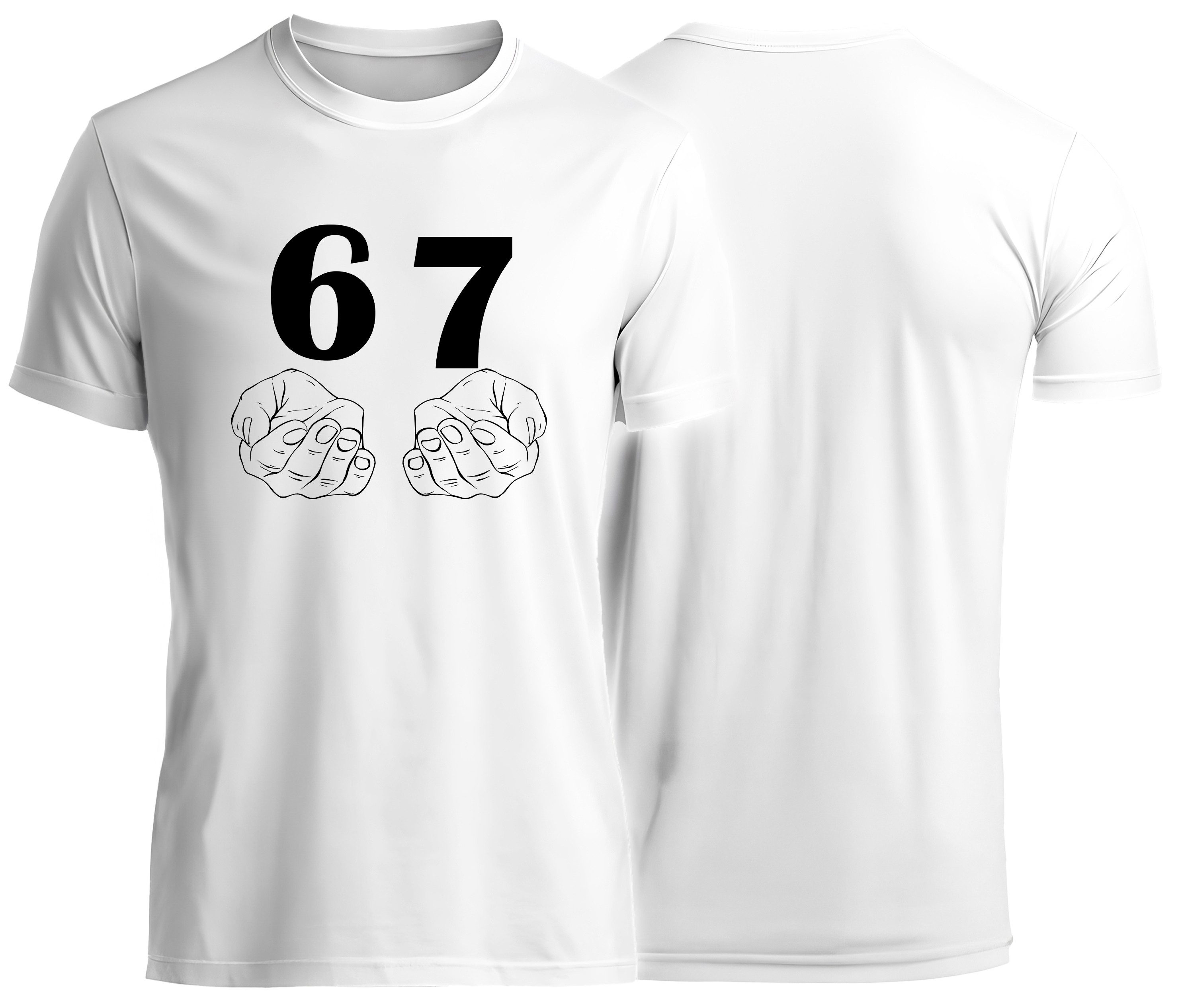 MyDesign24 T-Shirt Herren oder Damen Printshirt 6 7 Sixseven T-Shirt i765