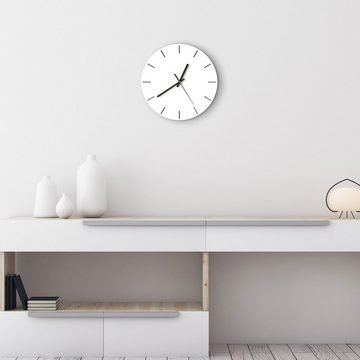 DEQORI Wanduhr 'Unifarben - Weiß' (Glas Glasuhr modern Wand Uhr Design Küchenuhr)