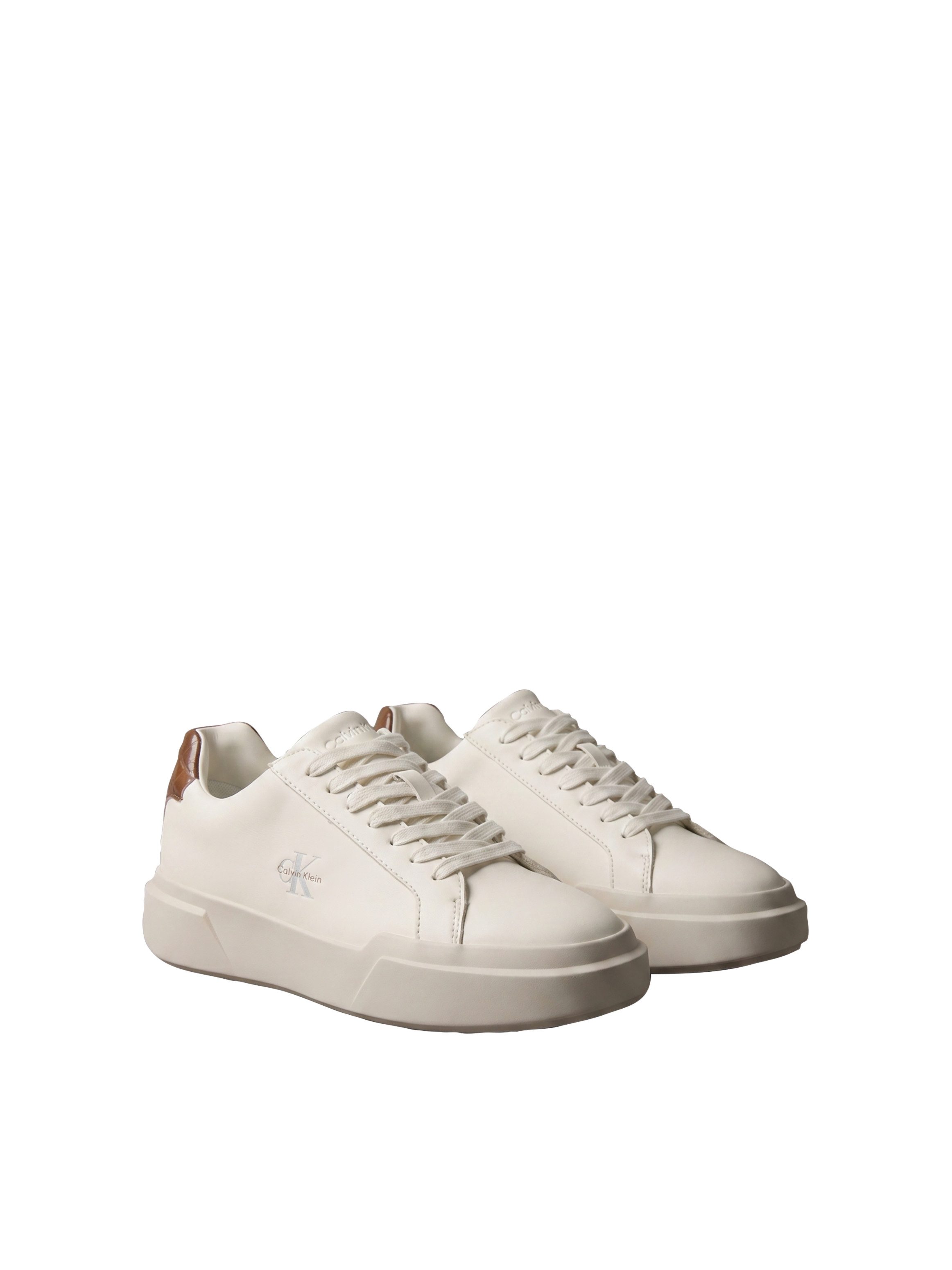 Calvin Klein CHUNKY CUPS LACEUP LTH BT CROC Plateausneaker Schnürschuh, Freizeitschuh, Halbschuh mit seitlichem CK-Logo
