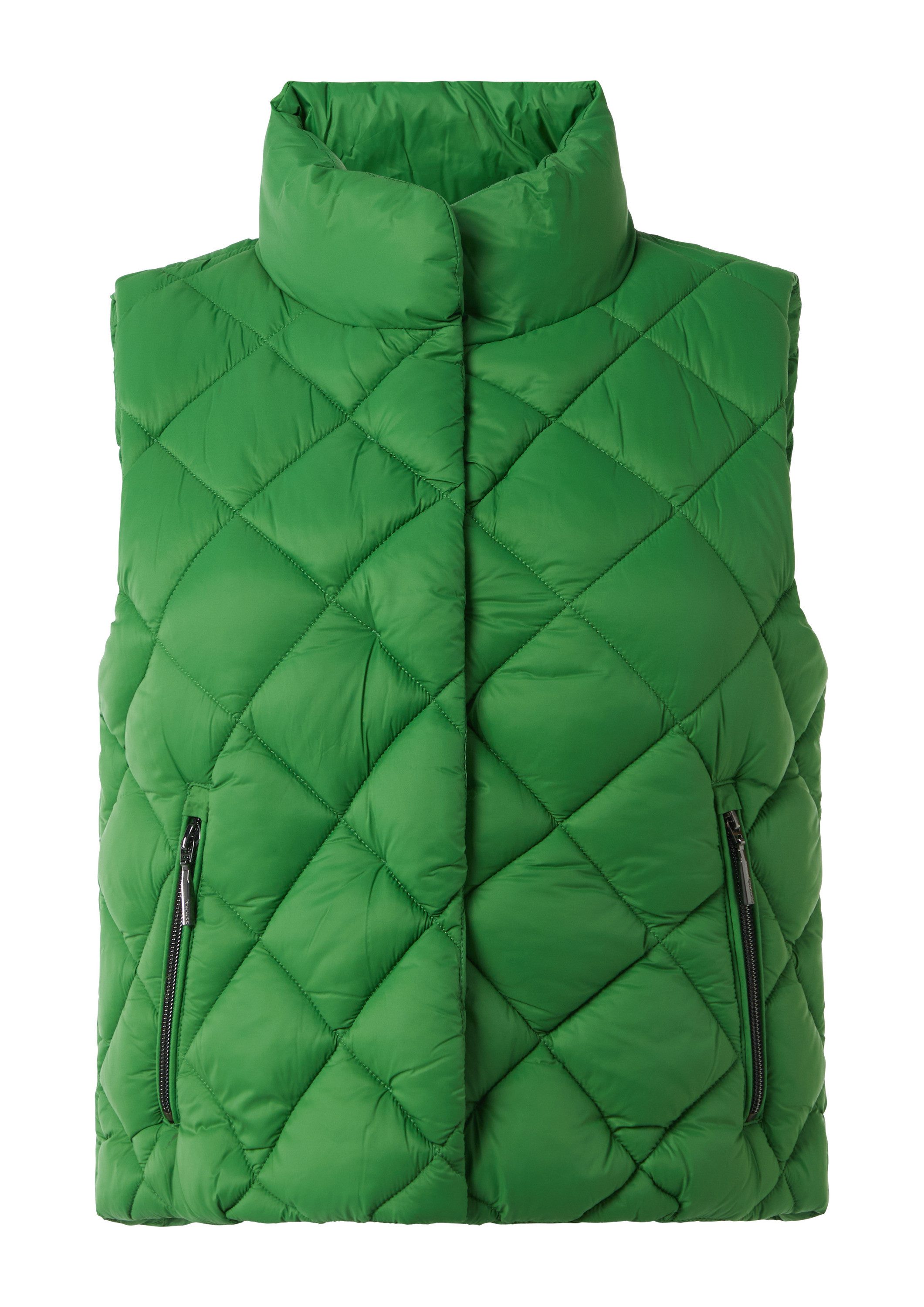 comma Outdoorjacke Outdoor-Weste Boxy Steppweste mit Stehkragen