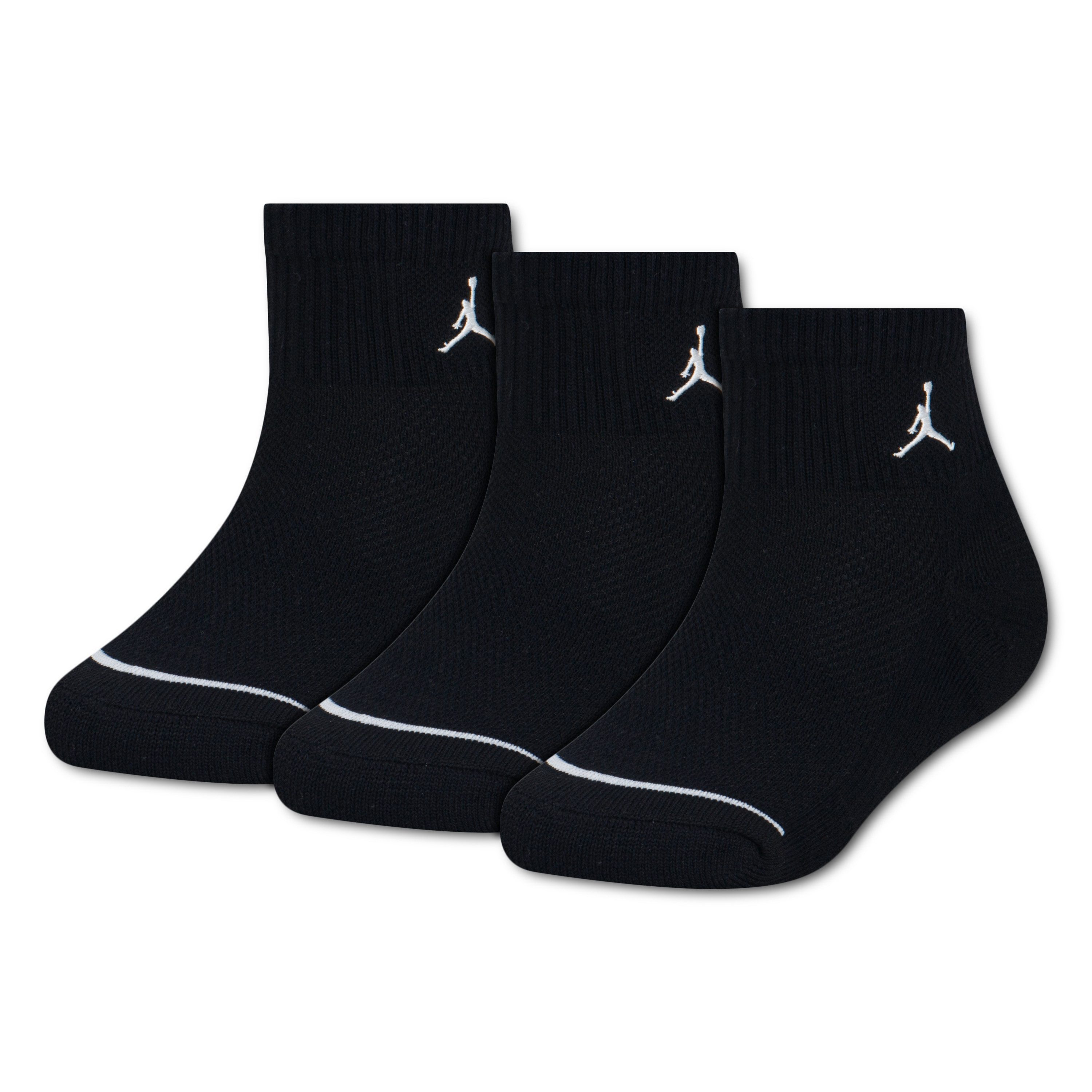 Jordan Socken JHN JD ED ELVD 3PK ANKLE (3-Paar) im 3er-Pack, unifarbenes Design, für sportive Aktivitäten geeignet