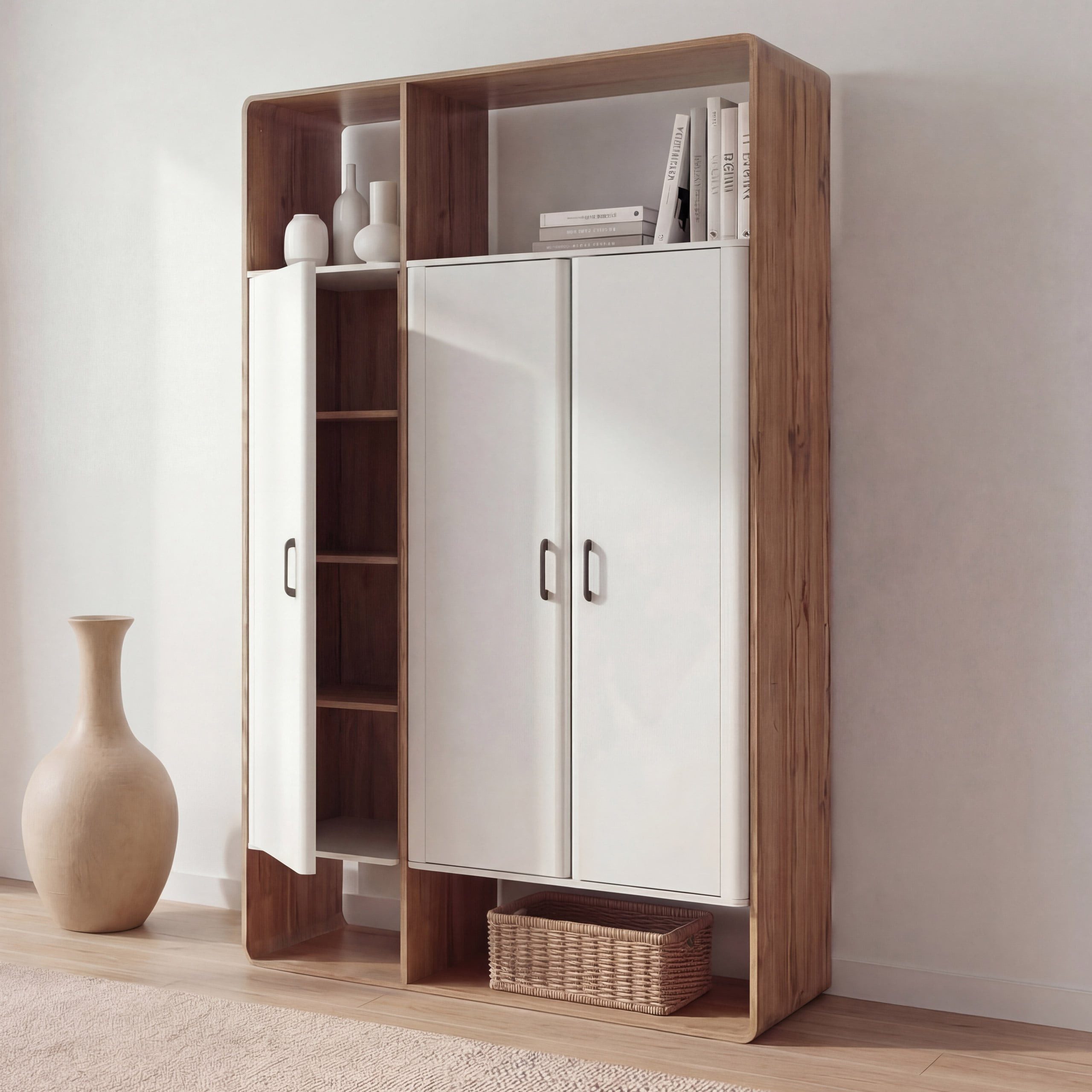 MCW Kleiderschrank MCW-P43-S Bodenschonende Filzgleiter für kratzfreien Stand
