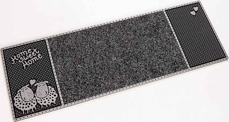 Fußmatte CC Clean Merino, Home2Fashion, rechteckig, Höhe: 8 mm, Schmutzfangmatte, mit Spruch, In- und Outdoor geeignet