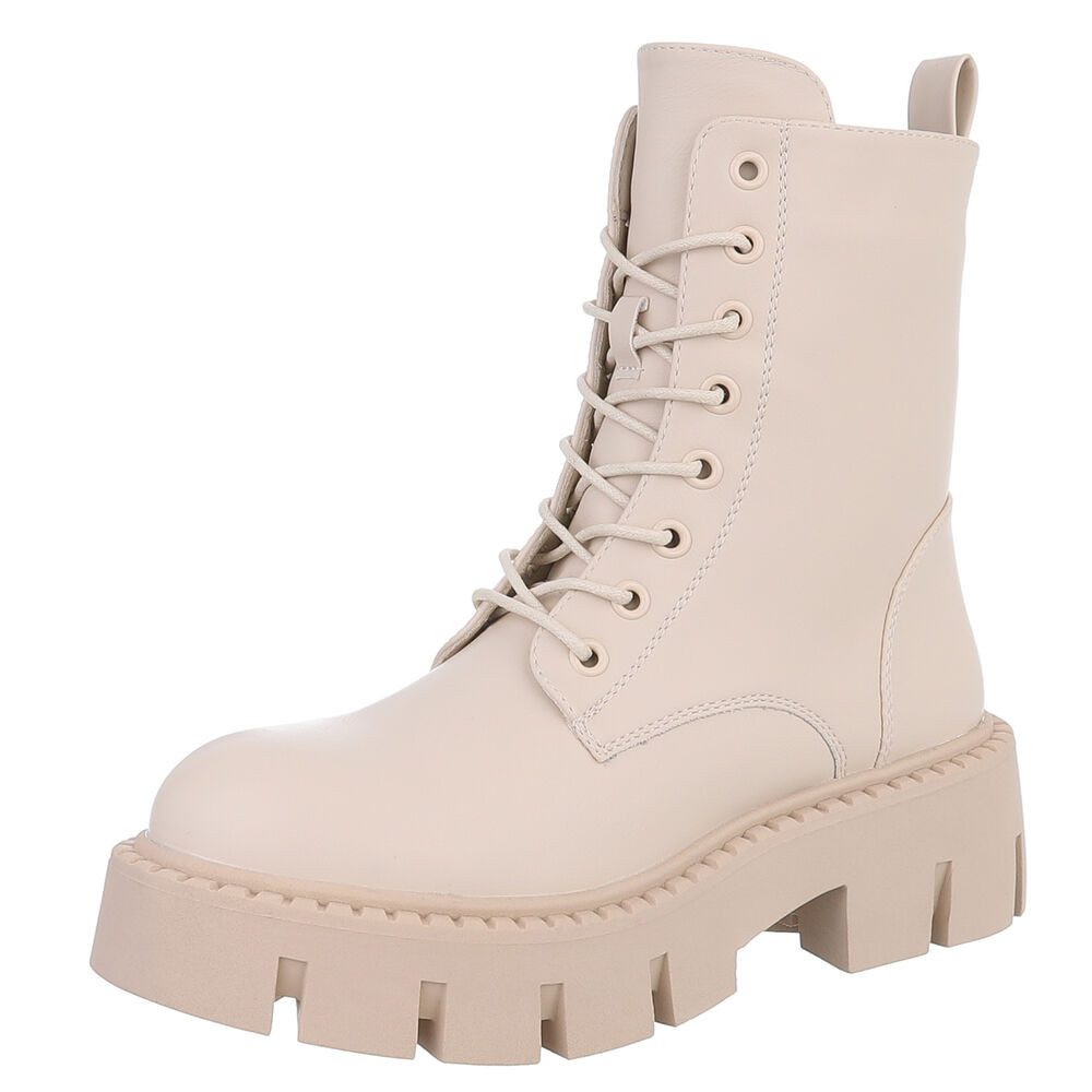 Ital-Design Modische Stiefel für Damen mit robuster Sohle und Details Schnü günstig online kaufen