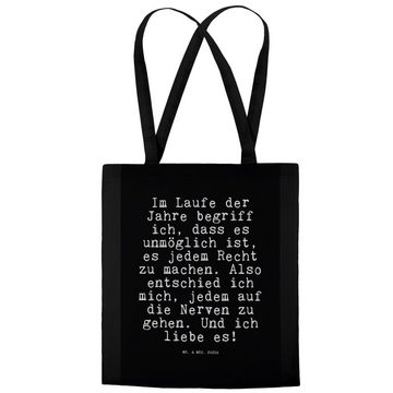 Mr. & Mrs. Panda Tragetasche Im Laufe der Jahre... - Schwarz - Geschenk, lustiger Spruch, Einkaufs (1-tlg)