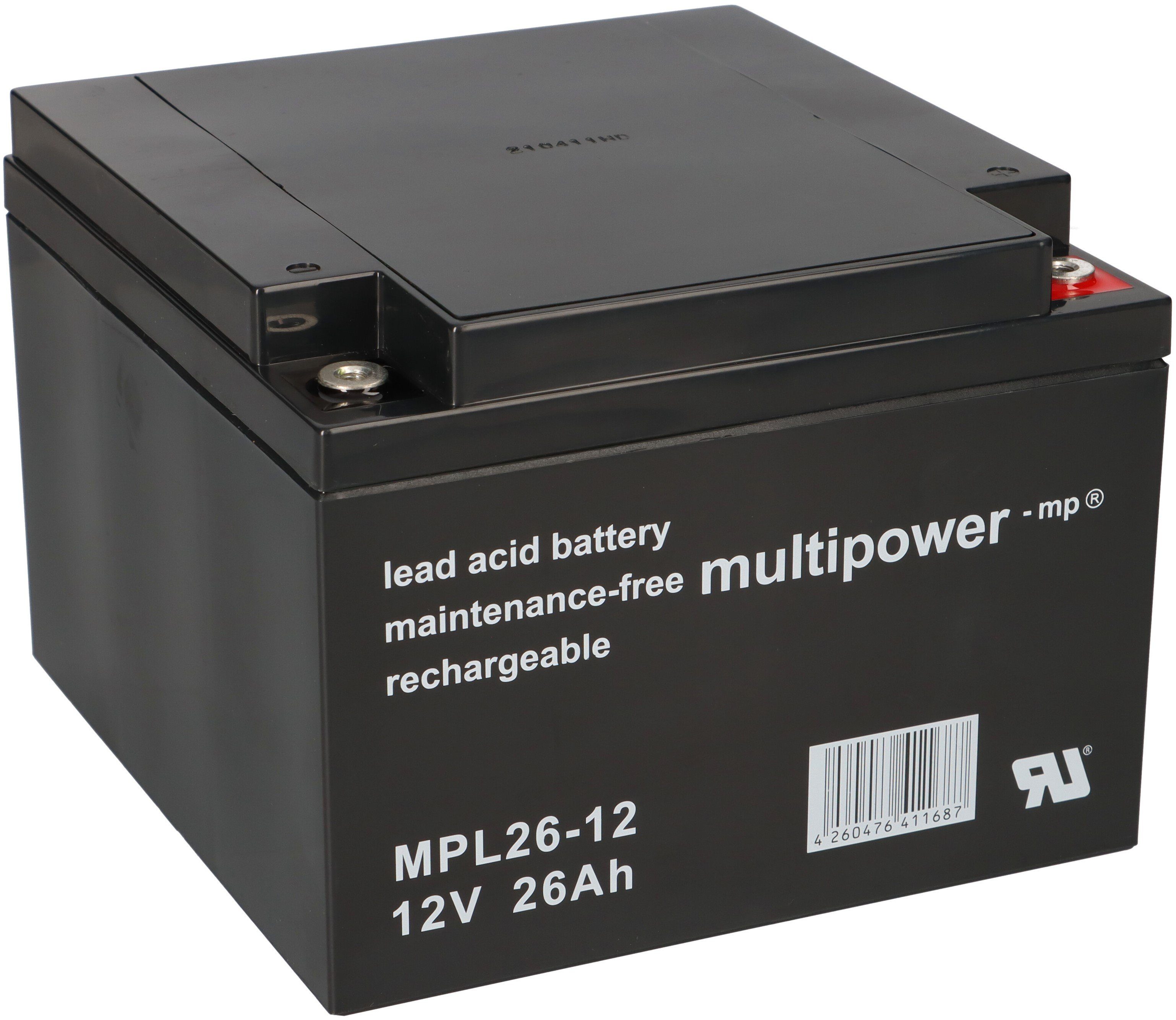 Multipower Blei-Akku MPL26-12 12V 26Ah Pb Bleiakkus