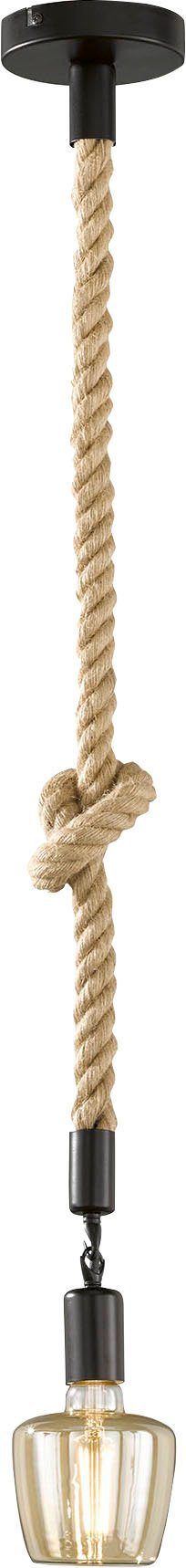 ohne & Leuchtmittel Rope, Pendelleuchte HONSEL FISCHER