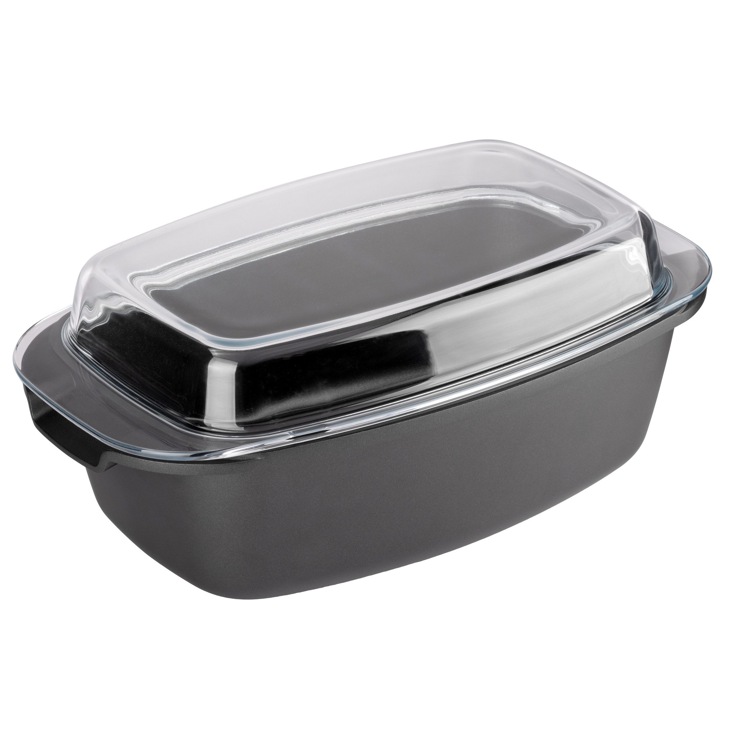 Haushalt International Bratentopf Brattopf, Bräter, Backofentopf, Bräter und Deckel bis 180°C backofenfest