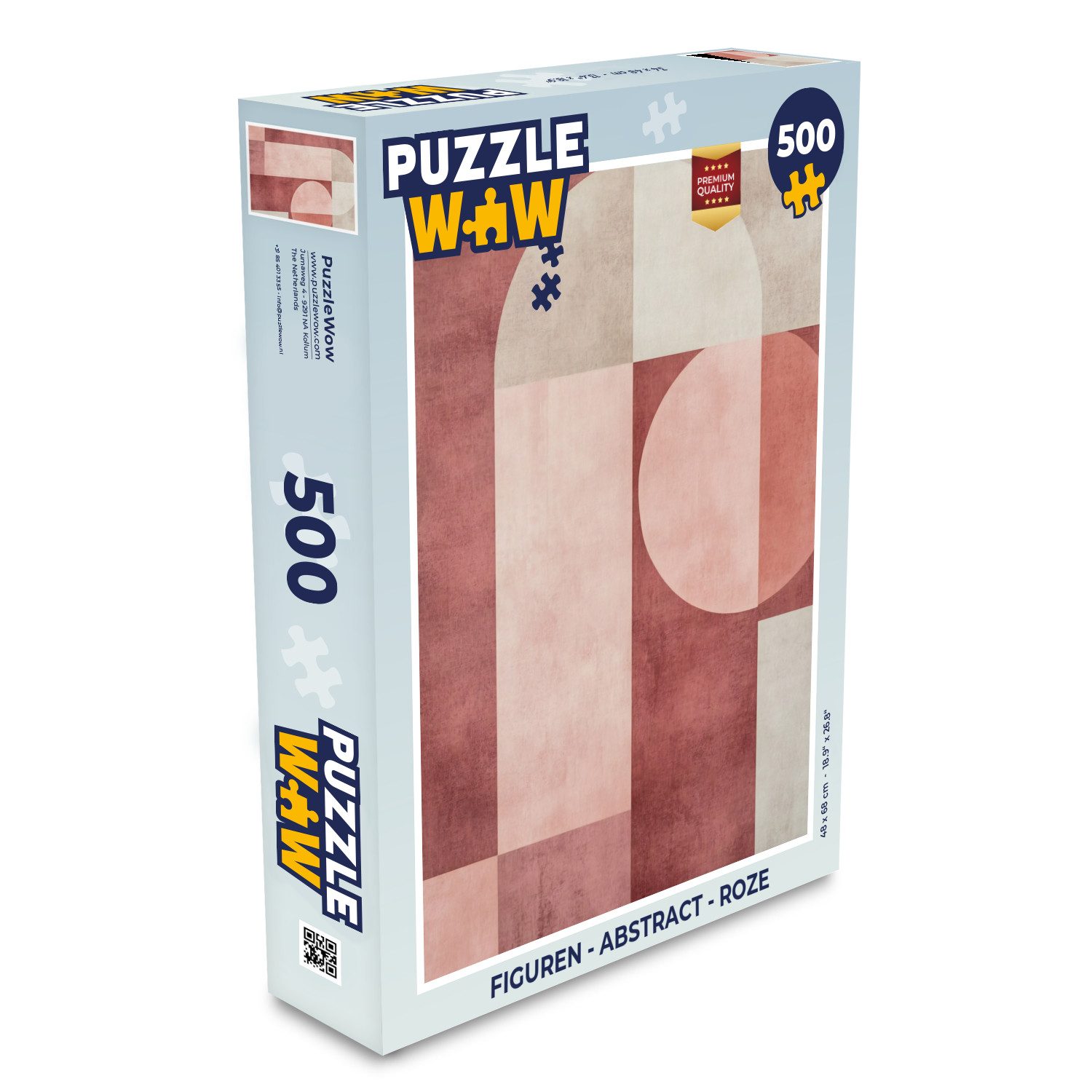 MuchoWow Puzzle Figuren - Abstrakt - Rosa, 500 Puzzleteile, Foto-Puzzle, Bilderrätsel, Puzzlespiele, Spielzeug