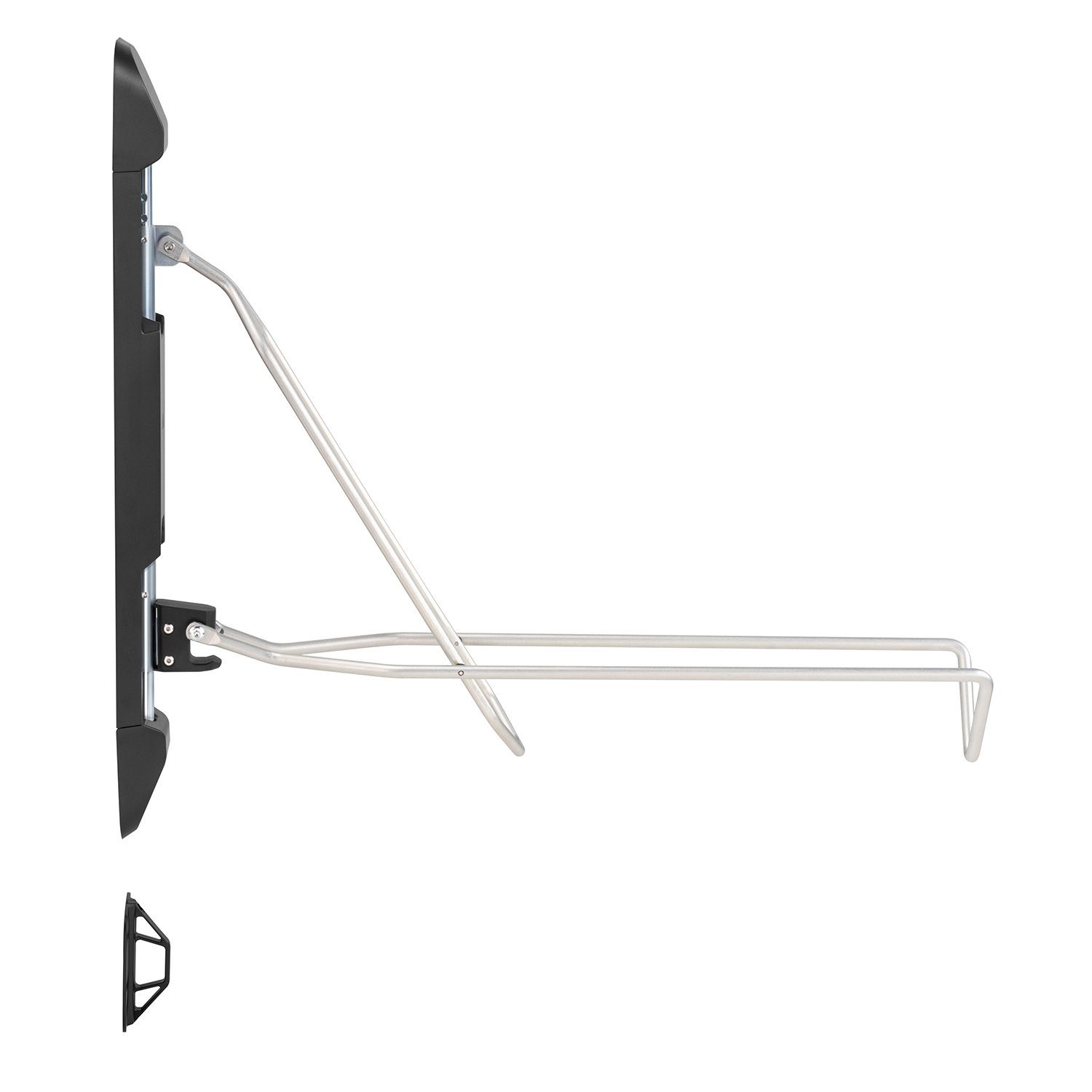 Maclean Fahrradwandhalterung MC-471 klappbarer Halter zur Wandmontage Fahrrad, Reifen & Werkstatt (1-tlg), 60° drehbar, platzsparende Fahrradaufbewahrung, bis 35kg