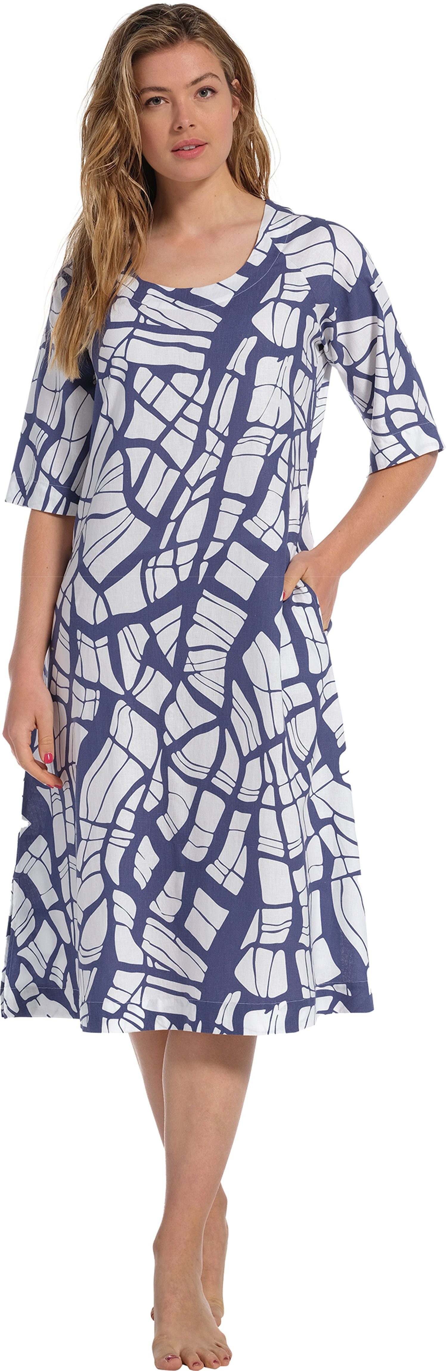 Pastunette Sommerkleid Damen Kleid Leinen (1-tlg) Modisches Design