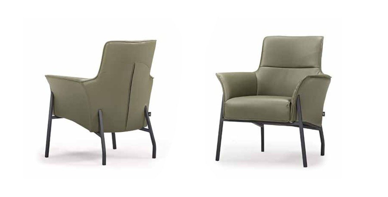 Xlmoebel Loungesessel Lounge Leder Club Einsitzer für Hotel und Wartezimmer (1-St), Made in Europa