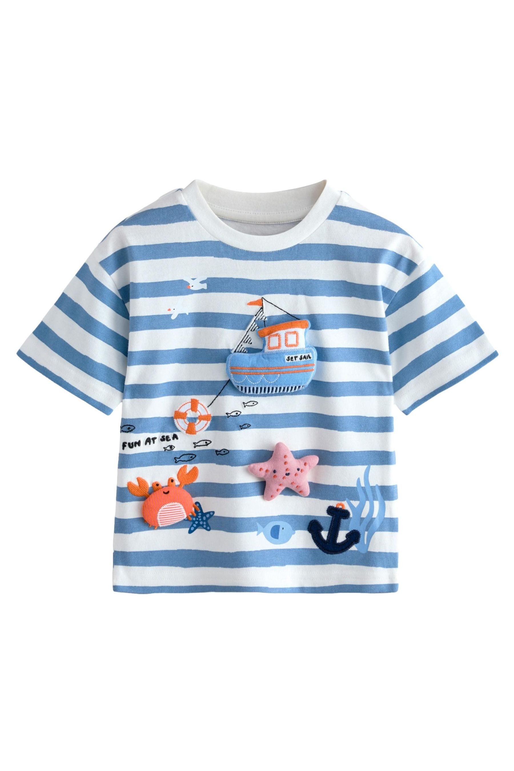 Next T-Shirt Kurzarm-T-Shirt mit wattiertem 3D-Motiv günstig online kaufen