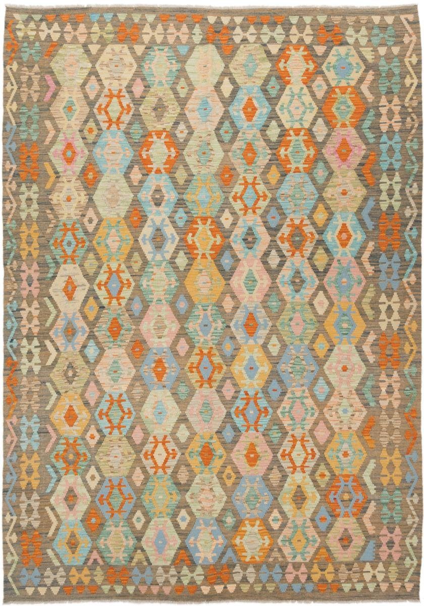 Orientteppich Kelim Afghan 213x299 Handgewebter Orientteppich, Nain Trading, rechteckig, Höhe: 3 mm
