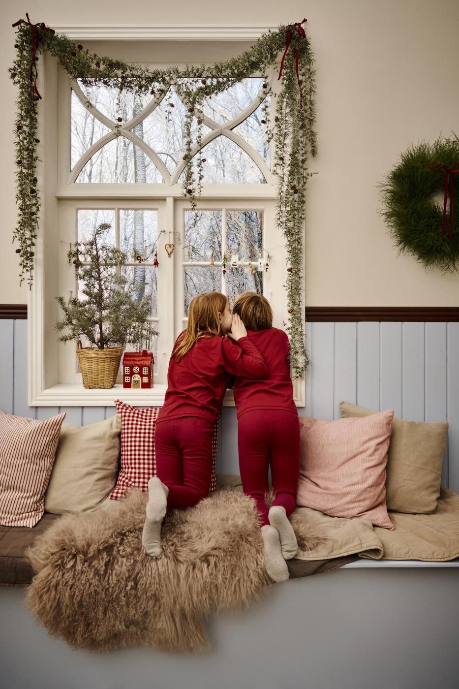 Winterliche Kunstpflanze ZEDER mit Plastiktopf, Ib Laursen, Höhe 80 cm günstig online kaufen