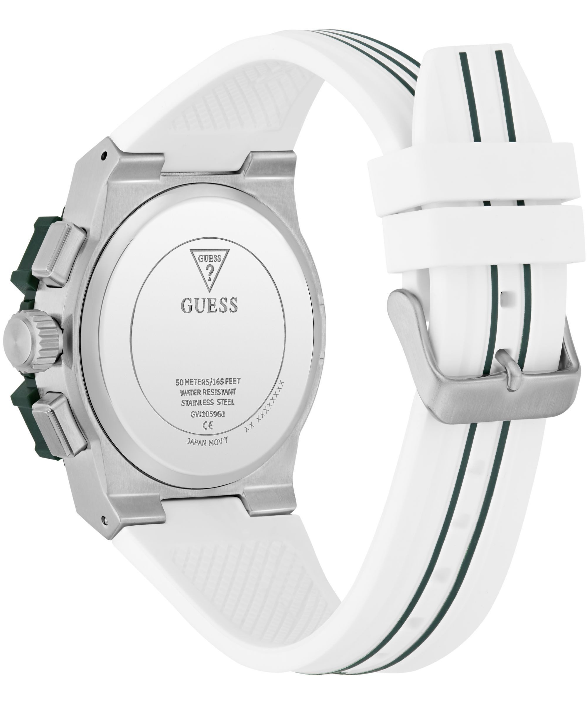 Guess Multifunktionsuhr FORE GW1059G1, Quarzuhr, Armbanduhr, Herrenuhr, Silikonarmband, analog, Wochentag