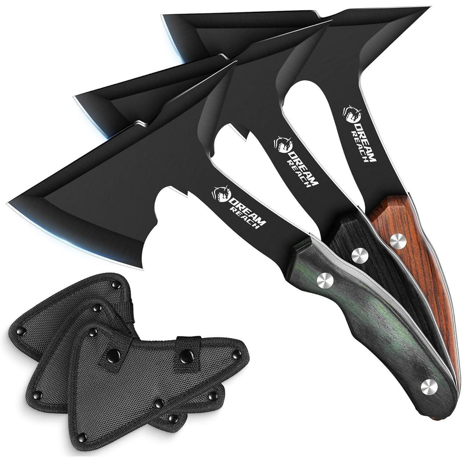 LuxusKollektion Beil Axt 3er Beil Outdoor Survival Camping Wikinger Männer Schwarz