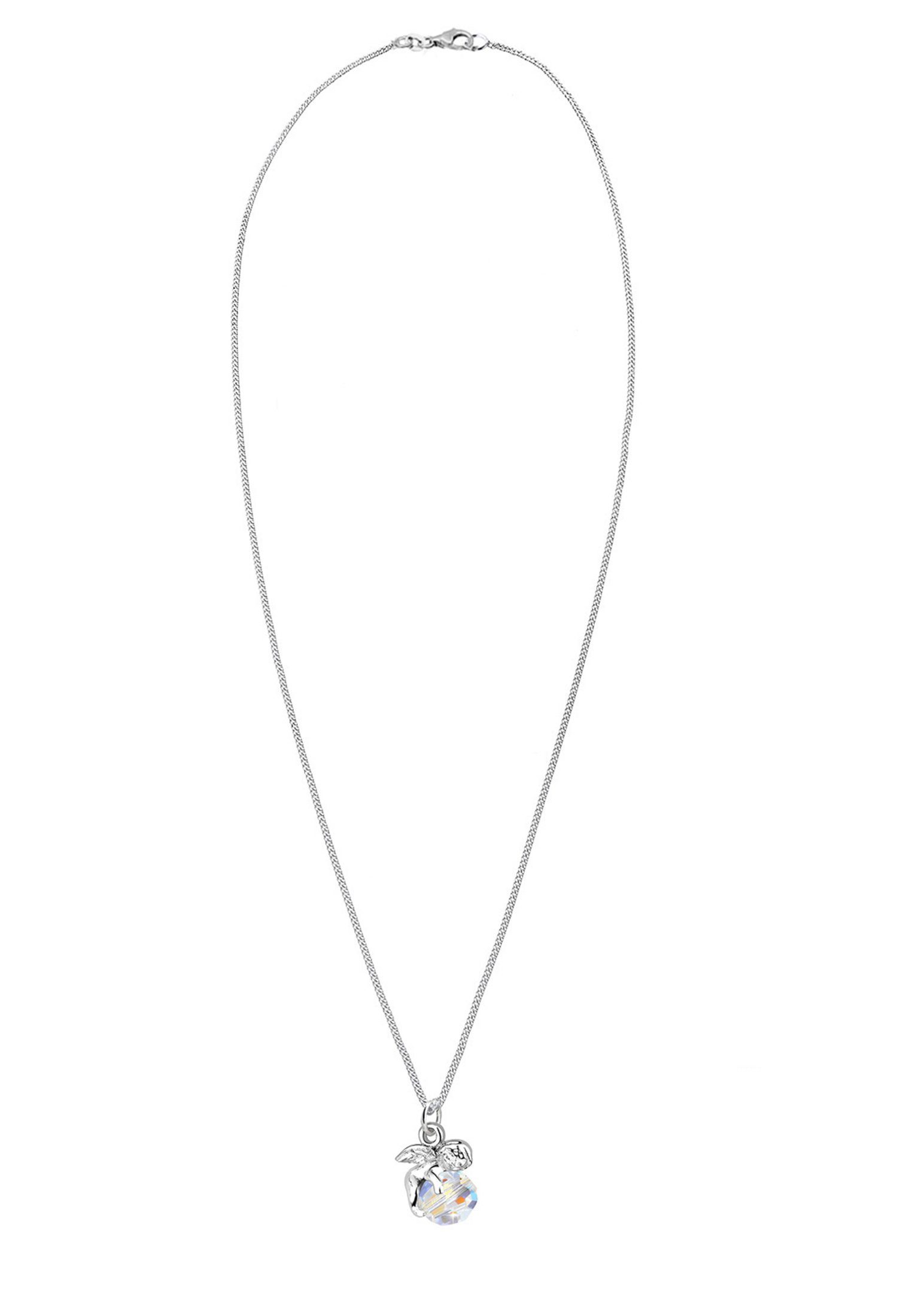Elli Kette mit Anhänger Engel mit Kristalle Kugel 925 Sterling Silber, Engel – Bild 3 von 5