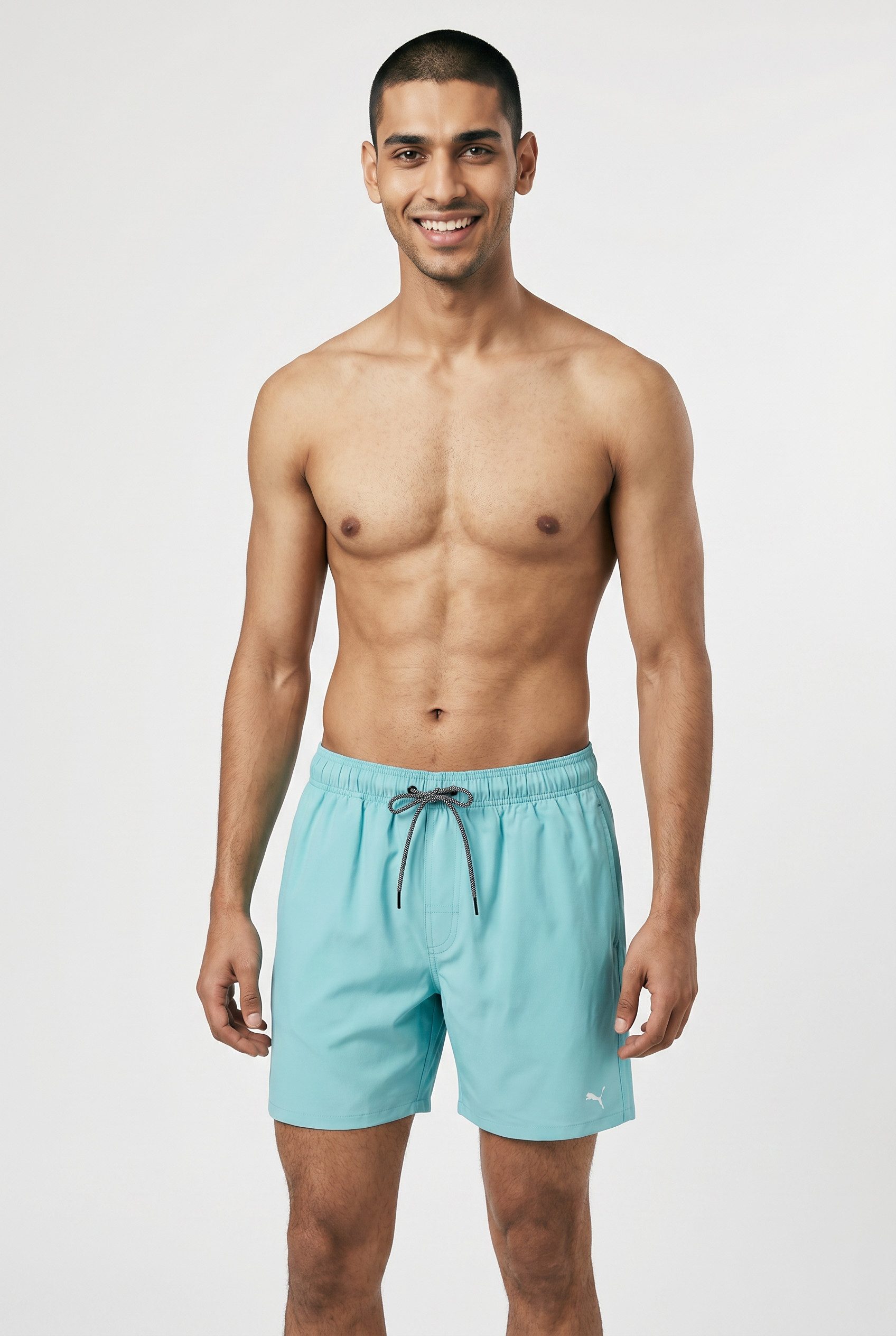 PUMA Badeshorts PUMA SWIM MEN MID SHORTS 1P High-Tech Reißverschluss an der Gesäßtasche, Seitentaschen