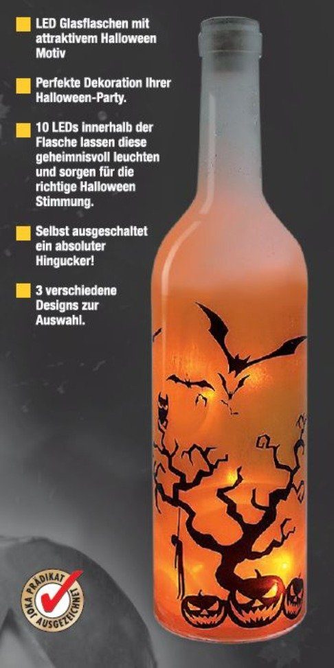 Luna24 simply great ideas... LED Dekolicht LED Dekoflasche "Fledermäuse", LED fest integriert