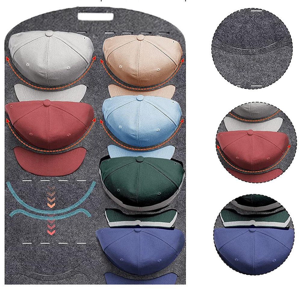 Zaewry Kleiderhaken Baseball Kappen Halterung, Faltbar Cap Halterung Wand mit 7/14Taschen – Bild 3 von 5