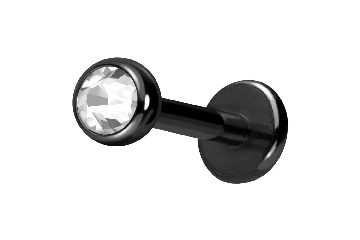 PIERCINGLINE Piercing-Set Titan Labret KRISTALL (Labrets, 1-tlg)