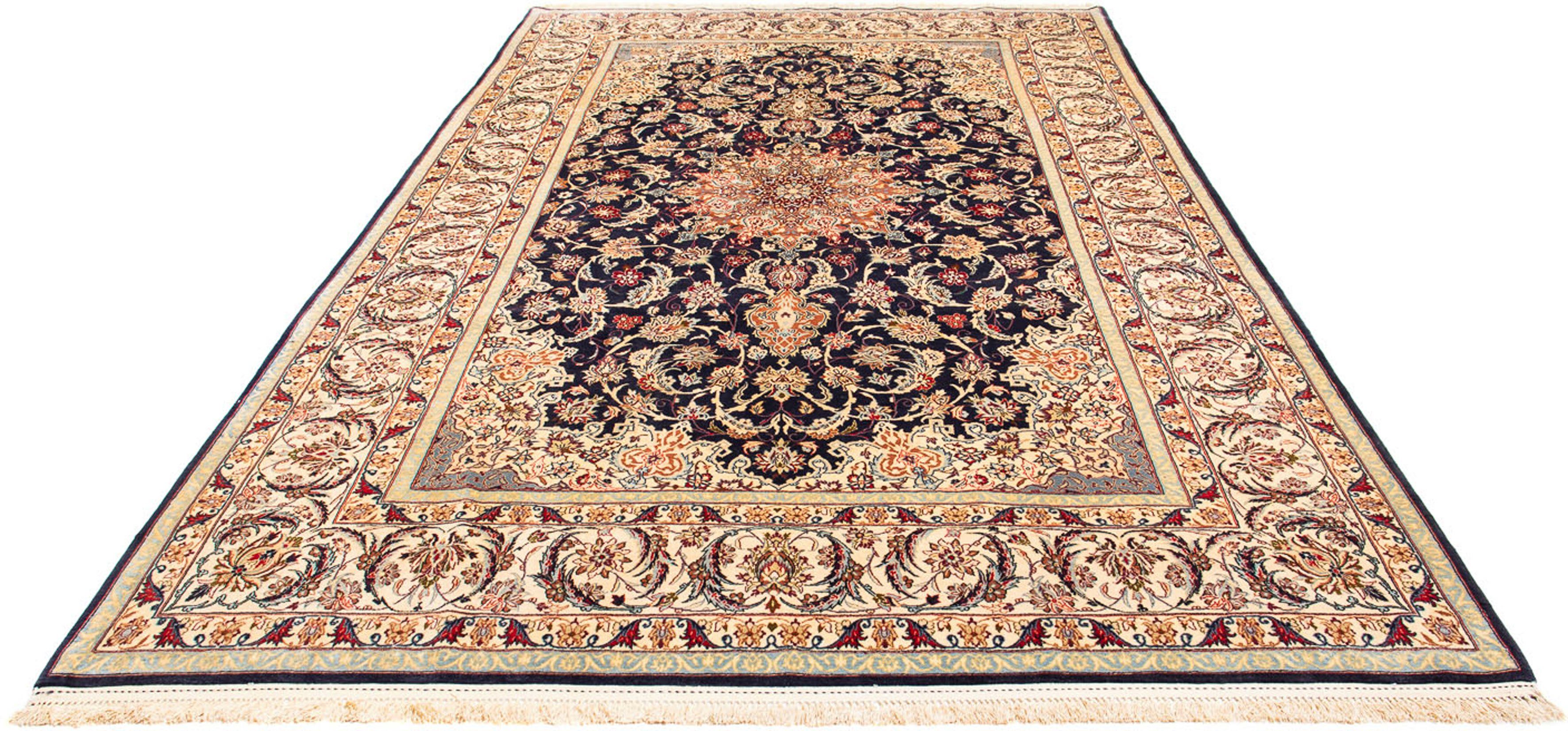 Orientteppich Perser - Isfahan - Premium - 327 x 202 cm - dunkelblau, morgenland, rechteckig, Höhe: 6 mm, Wohnzimmer, Handgeknüpft, Einzelstück mit Zertifikat