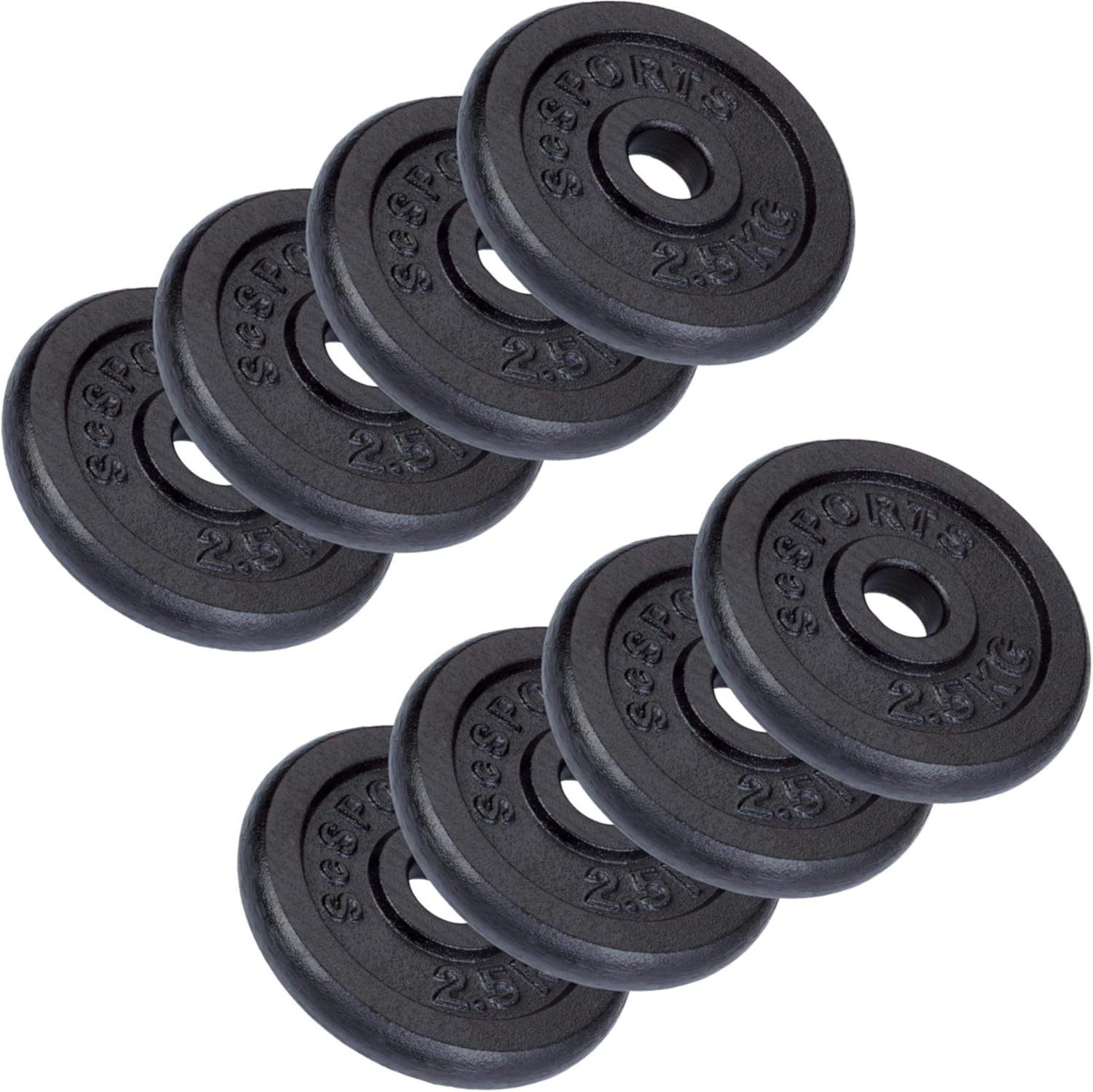 ScSPORTS® Hantelscheibe, 20 kg, (8-tlg)
