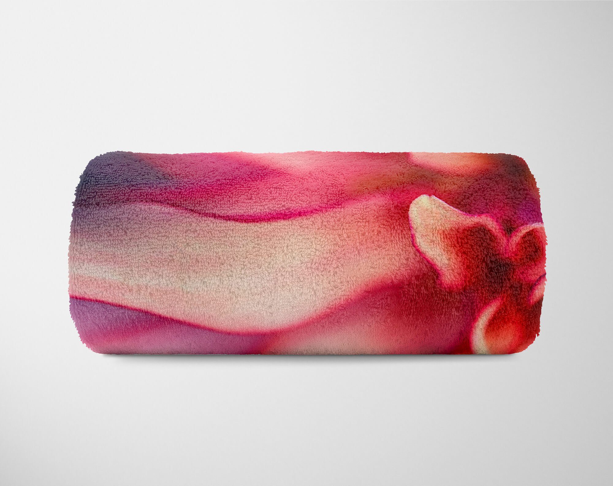 Sinus Art mit Strandhandtuch Schön, Baumwolle-Polyester-Mix Fotomotiv Handtuch (1-St), Kuscheldecke Blüte Handtücher Saunatuch Blumen Handtuch