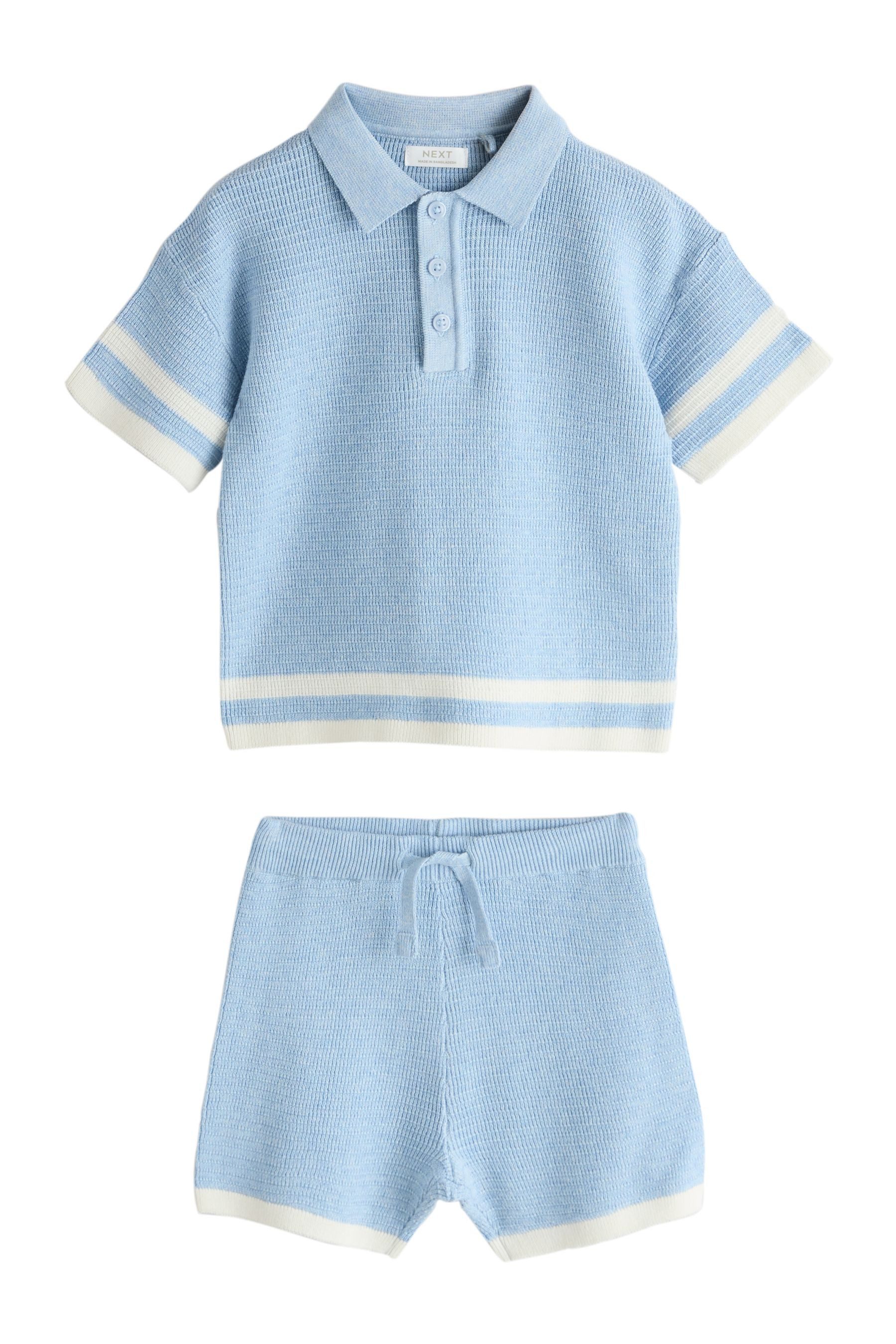 Hemd & Hose Strick-Polohemd und Shorts im Set