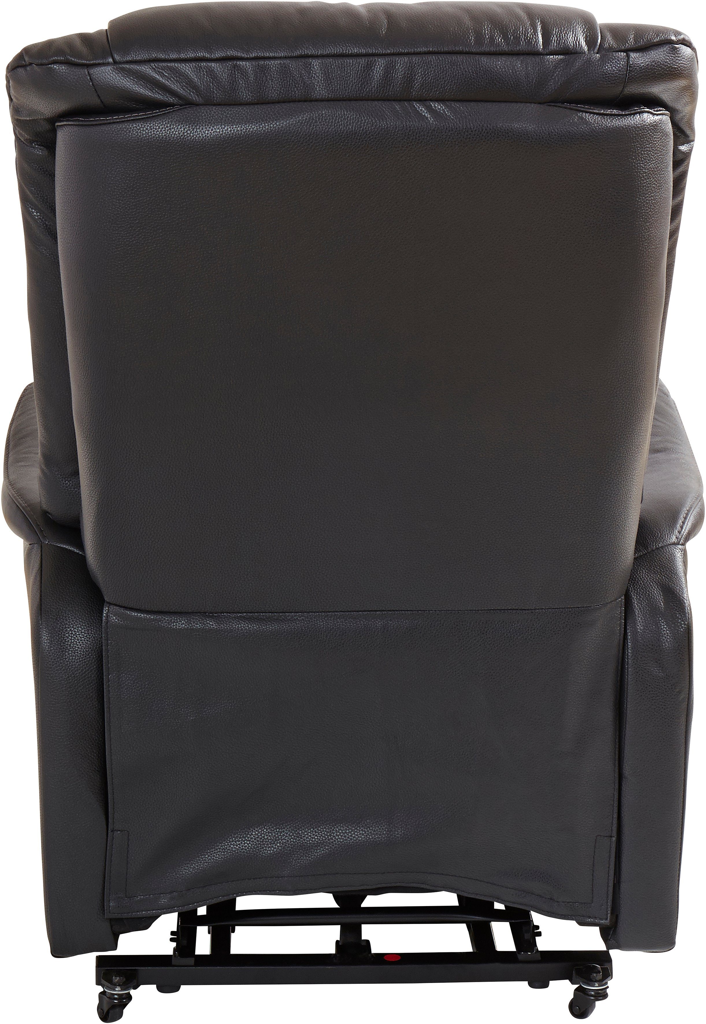 Duo Messina Aufstehhilfe, bis mit mit TV-Sessel 150 und Collection elektrischer Relaxfunktion kg XXL Stahlwellenunterfederung schwarz Taschenfederkern belastbar,