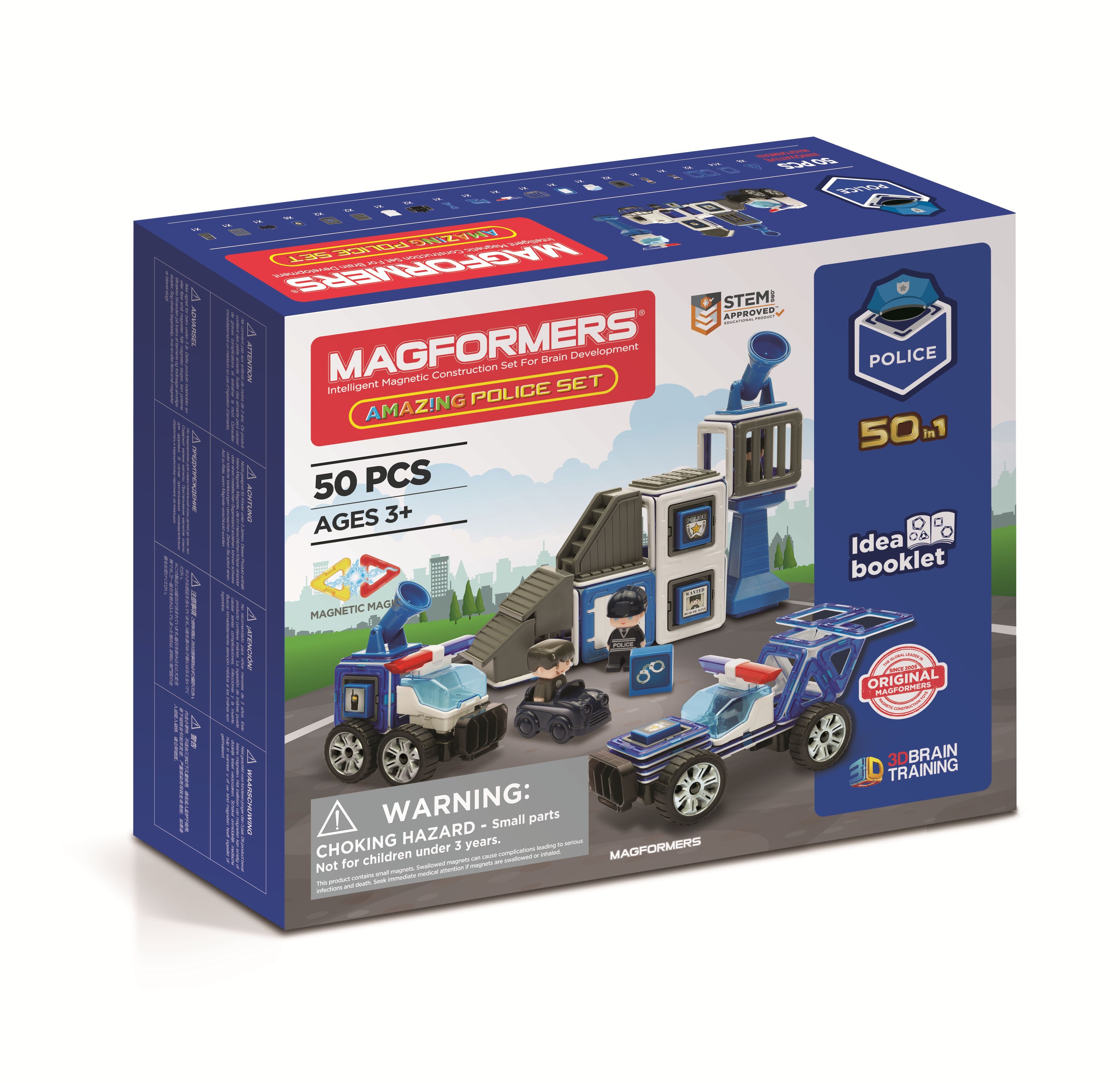MAGFORMERS 278-55 - Magformers Amazing Police Set Magnetspielbausteine, (50 St)