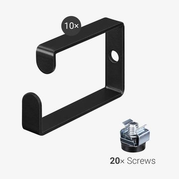 kwmobile Kabelkanal 10x D-Ring Kabelführungsbügel Serverschrank Netzwerkschrank (10-St)