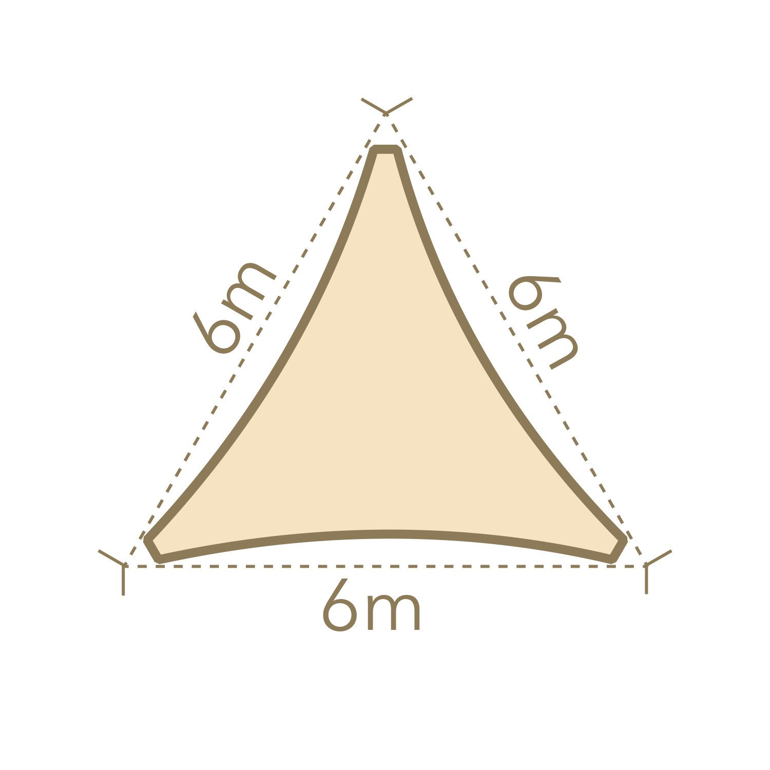 anndora Sonnensegel Tarp 6x6x6 Meter - günstig online kaufen