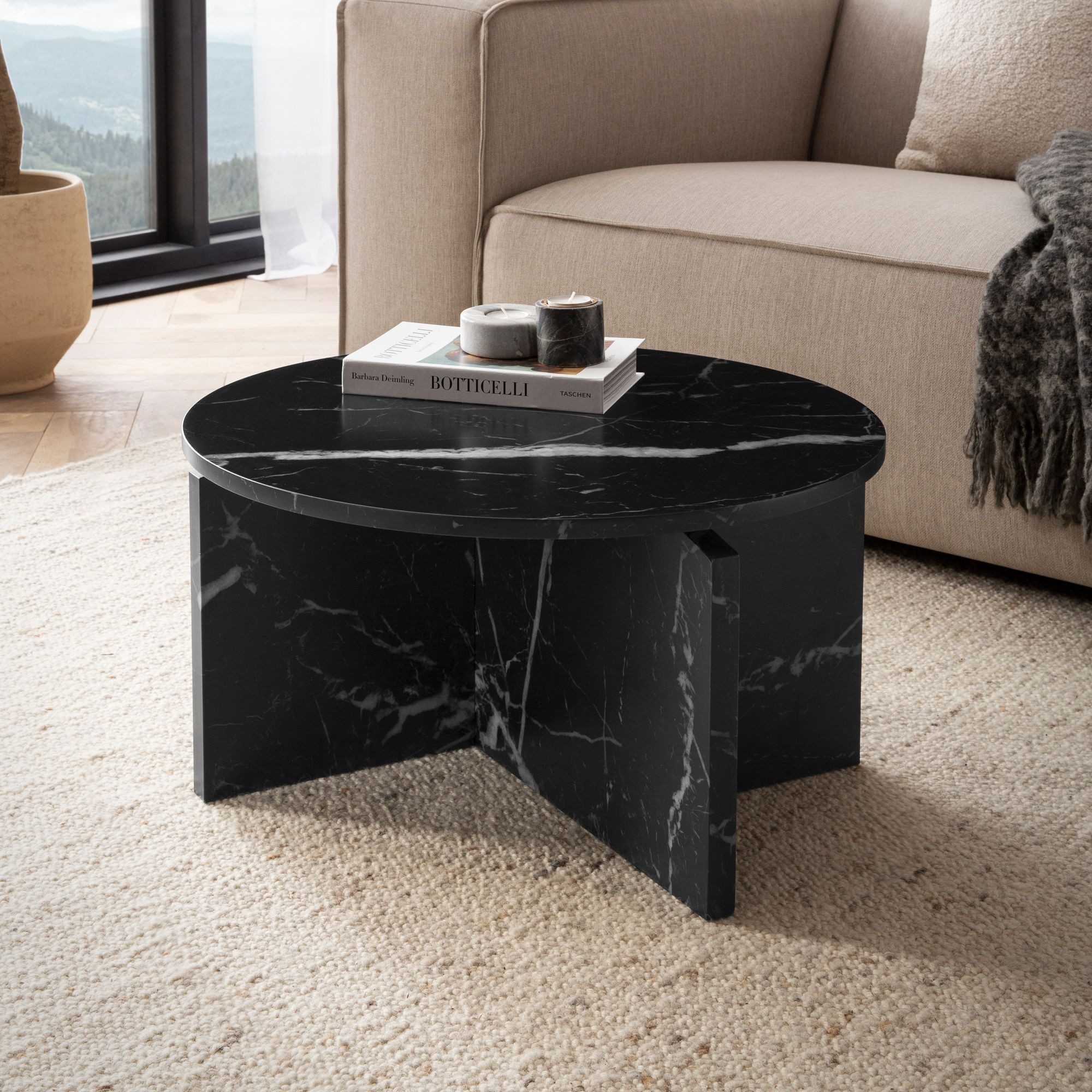 FINEBUY Couchtisch FB59741 (Wohnzimmertisch Marmor Optik, günstig online kaufen
