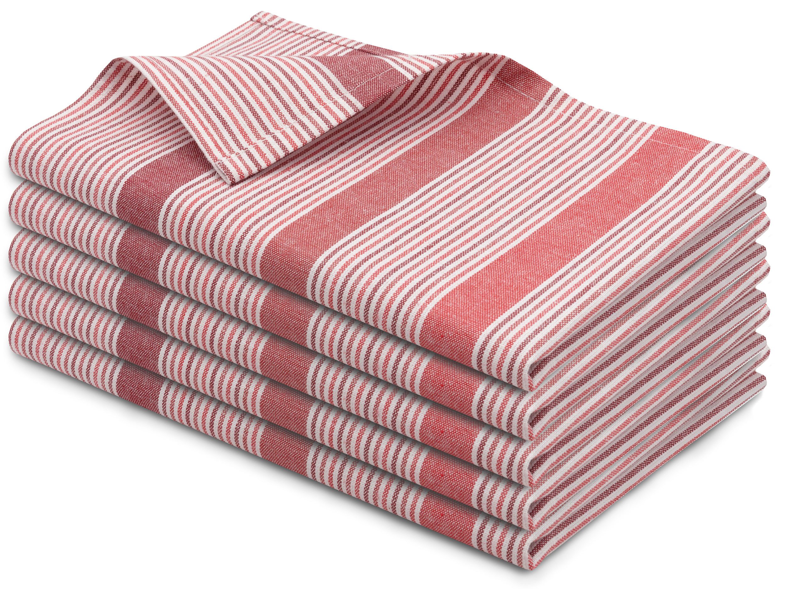 ZOLLNER Geschirrtuch, (Set, 5-tlg), 50 x 70 cm, 100% Baumwolle, vom Hotelwäschespezialisten