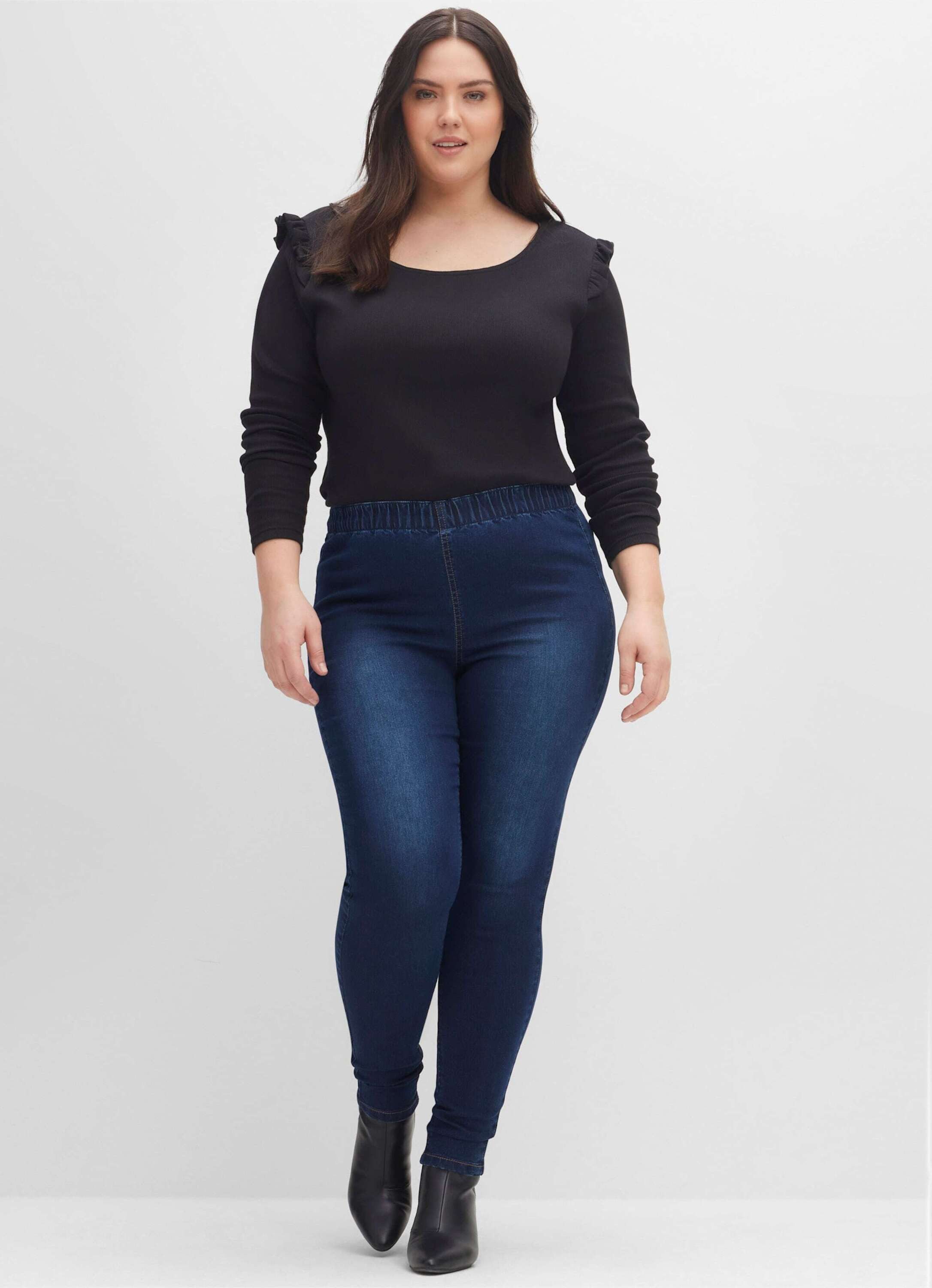 Sheego Bequeme Jeans Jeans-Leggings normal in individueller Waschung günstig online kaufen