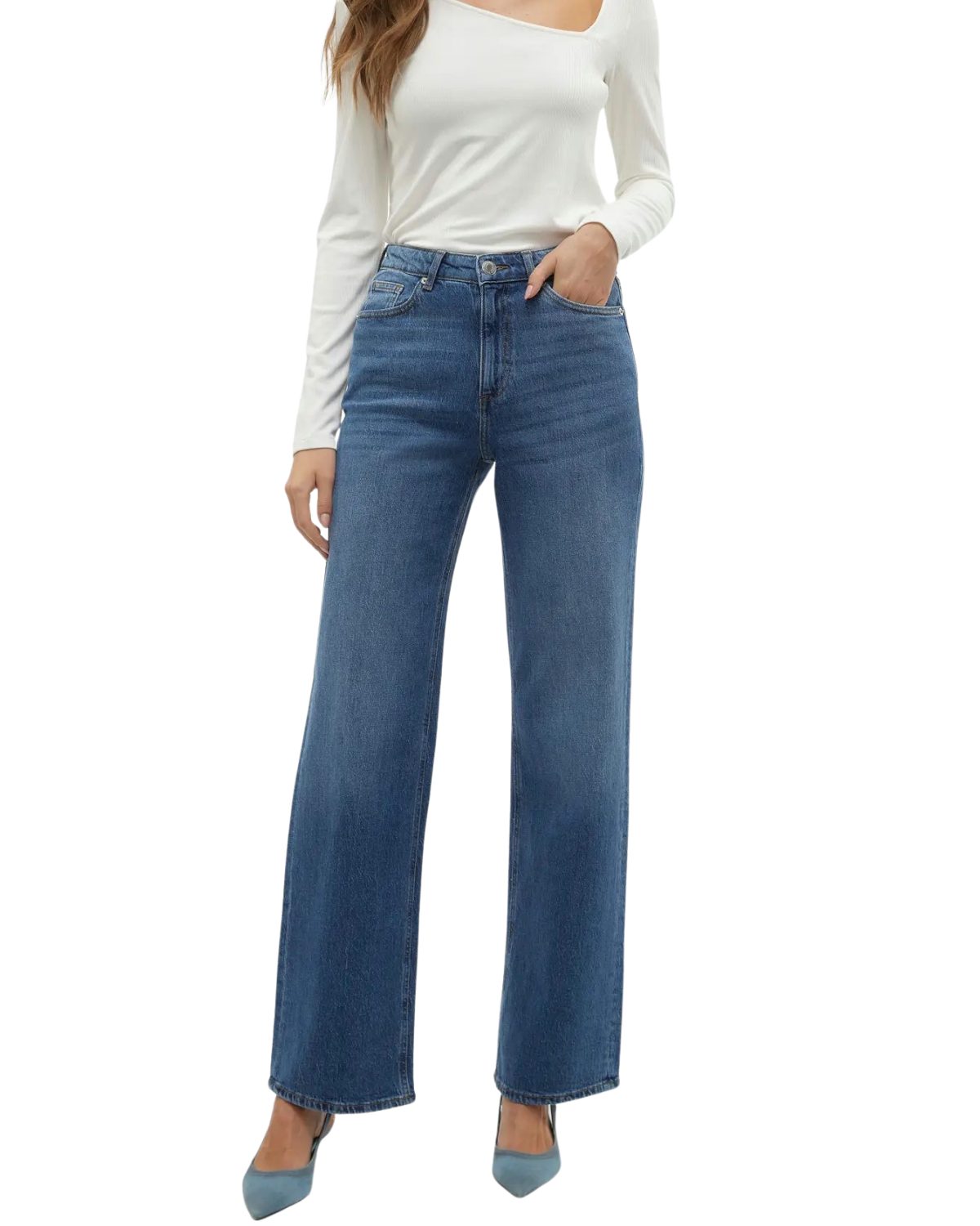 Vero Moda High-waist-Jeans Wide Leg stylisch und zeitlos