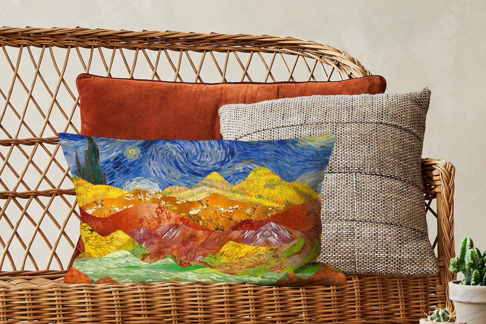 MuchoWow Dekokissen Van Gogh - - Malerei, Wohzimmer Füllung, Alte Dekoration, Zierkissen, mit Schlafzimmer Dekokissen Meister