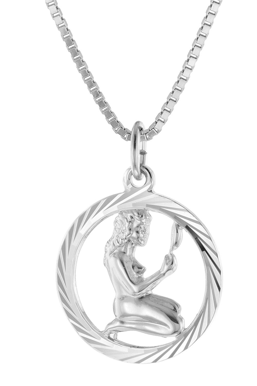 Kette mit Anhänger Jungfrau Silber 925