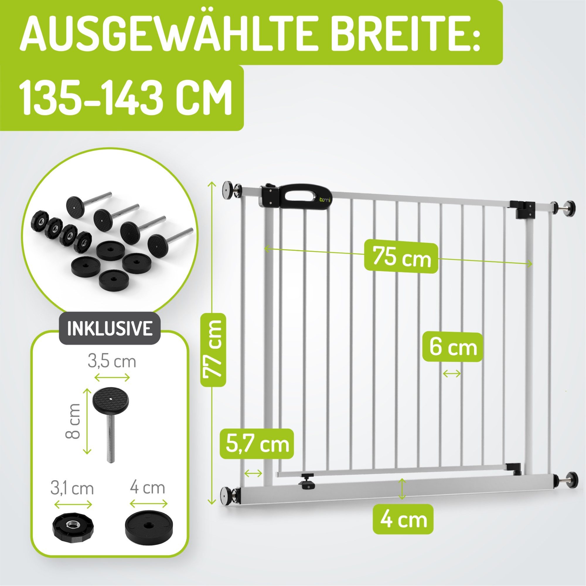 BOMI Türschutzgitter Babygitter Ohne Bohren Merle günstig online kaufen