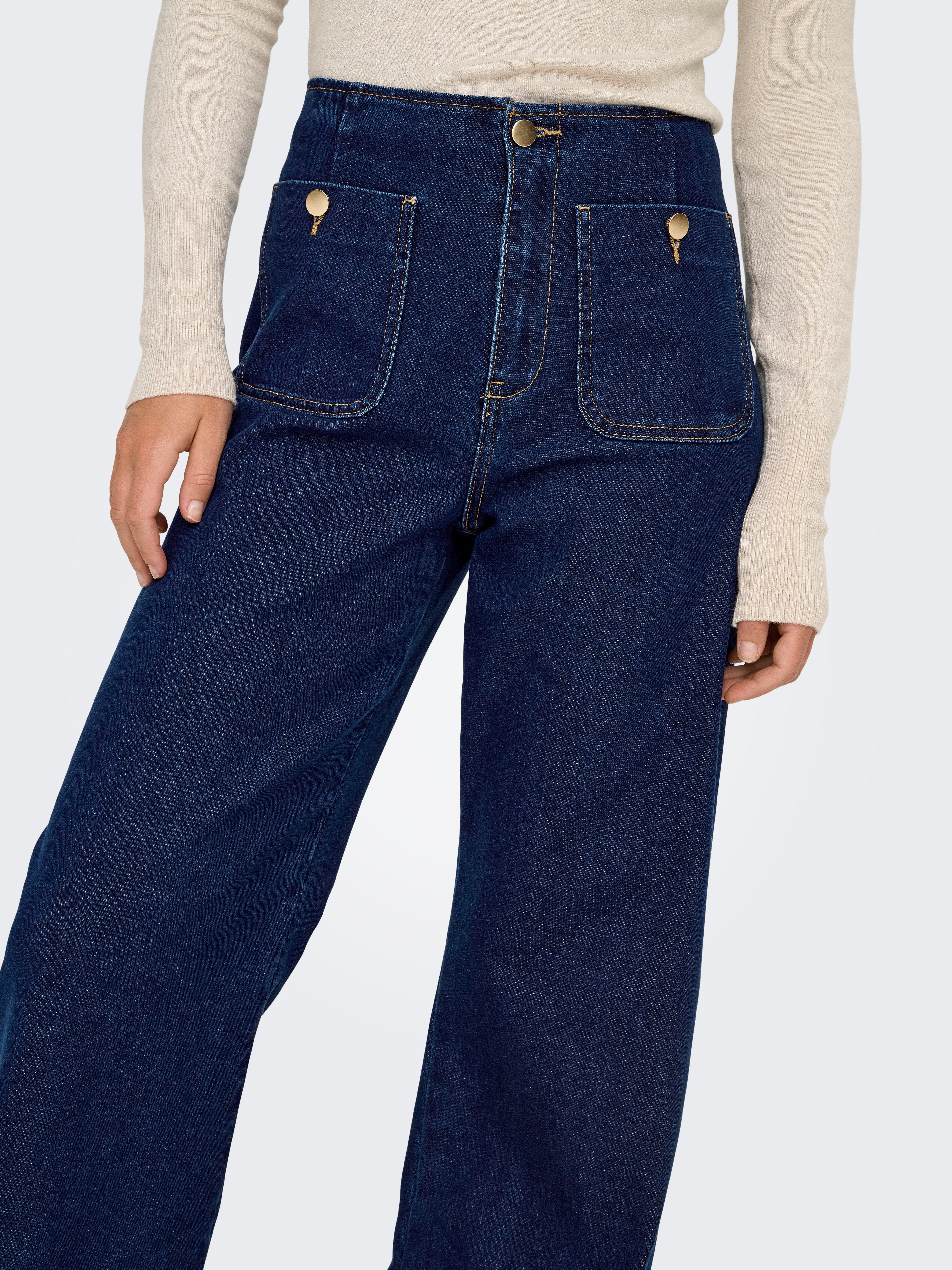 High-waist-Jeans ONLMADELINE HW WD POCKET DNM GUA113 NOOS