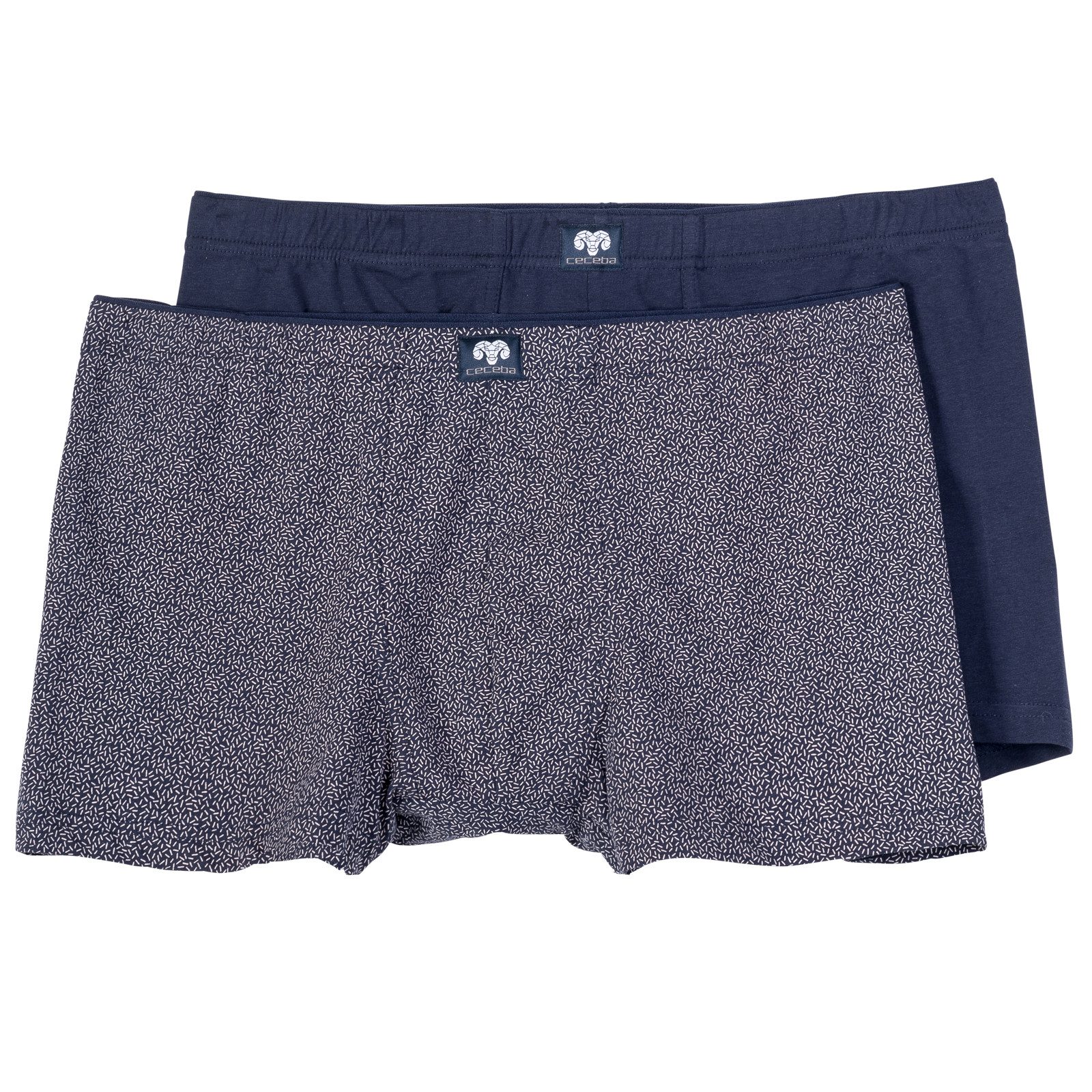 Retro Pants Ceceba 2er-Pack Pants dunkelblau/gemustert Übergröße