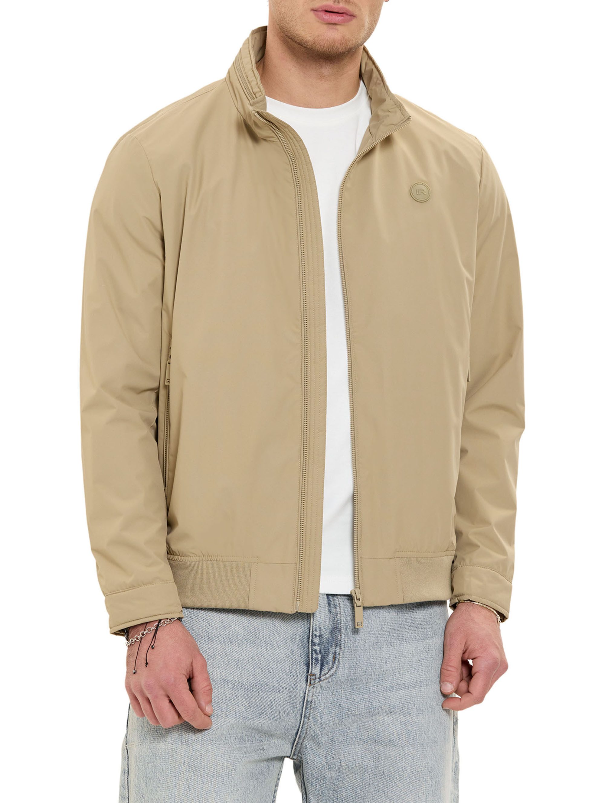 RedBridge Sommerjacke mit Stehkragen und versteckter Kapuze Übergangsjacke Casual Stehkragen mit integrierter Kapuze, seitliche Eingrifftaschen