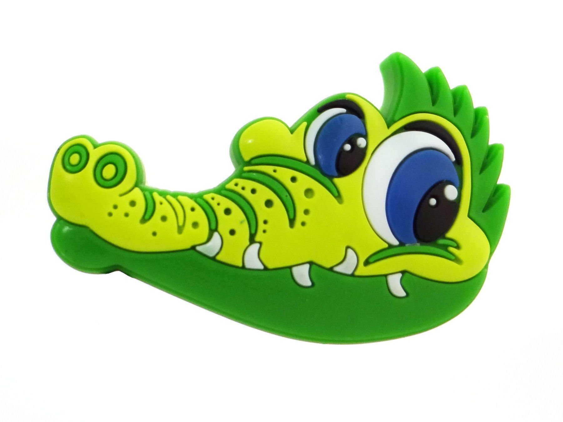 SO-TECH® Möbelknopf Kindermöbelknopf Krokodil aus Gummi, Knopf Knauf für Kinderzimmer Cartoon Comic incl. Schraube